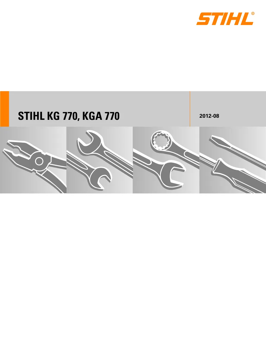Stihl KG770 kga 770 sweeper Machine Service & Repair Manual preview page 1