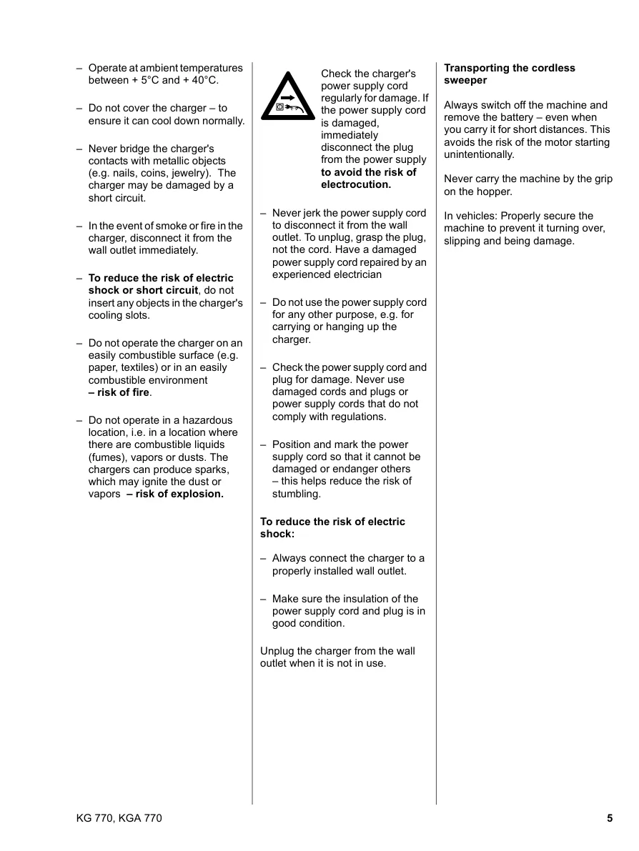 Stihl KG770 kga 770 sweeper Machine Service & Repair Manual preview page 6