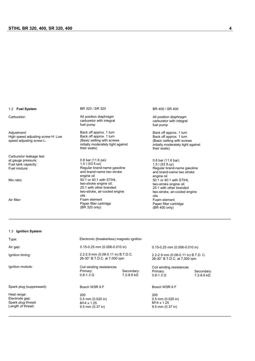 Stihl SR 430 Machine Service & Repair Manual preview page 4