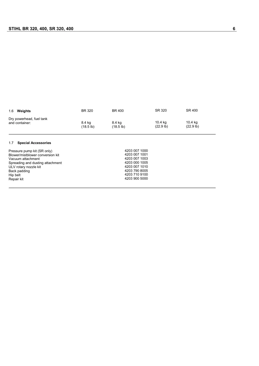 Stihl SR 430 Machine Service & Repair Manual preview page 6