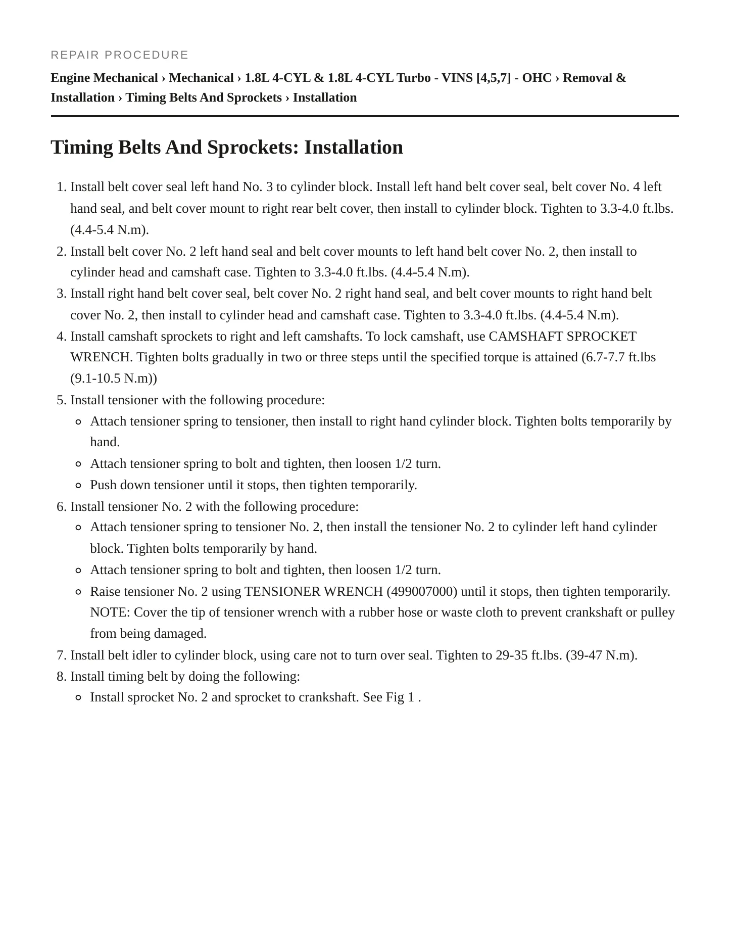 1987 Subaru GL-10 Service and Repair Manual preview page 3