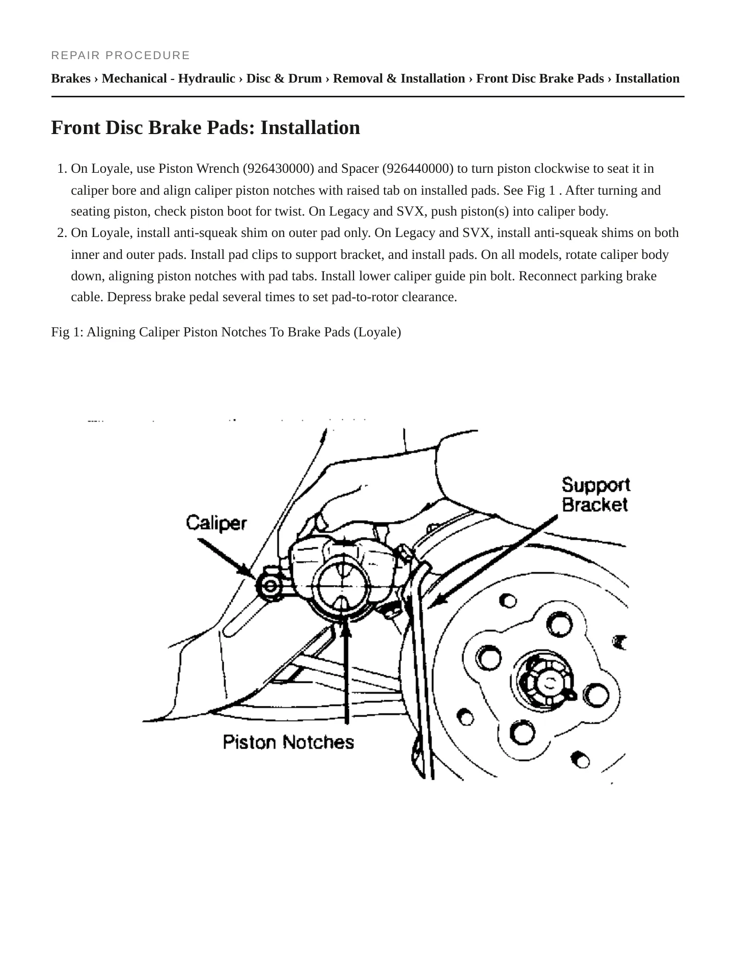 1992 Subaru SVX Service and Repair Manual preview page 3