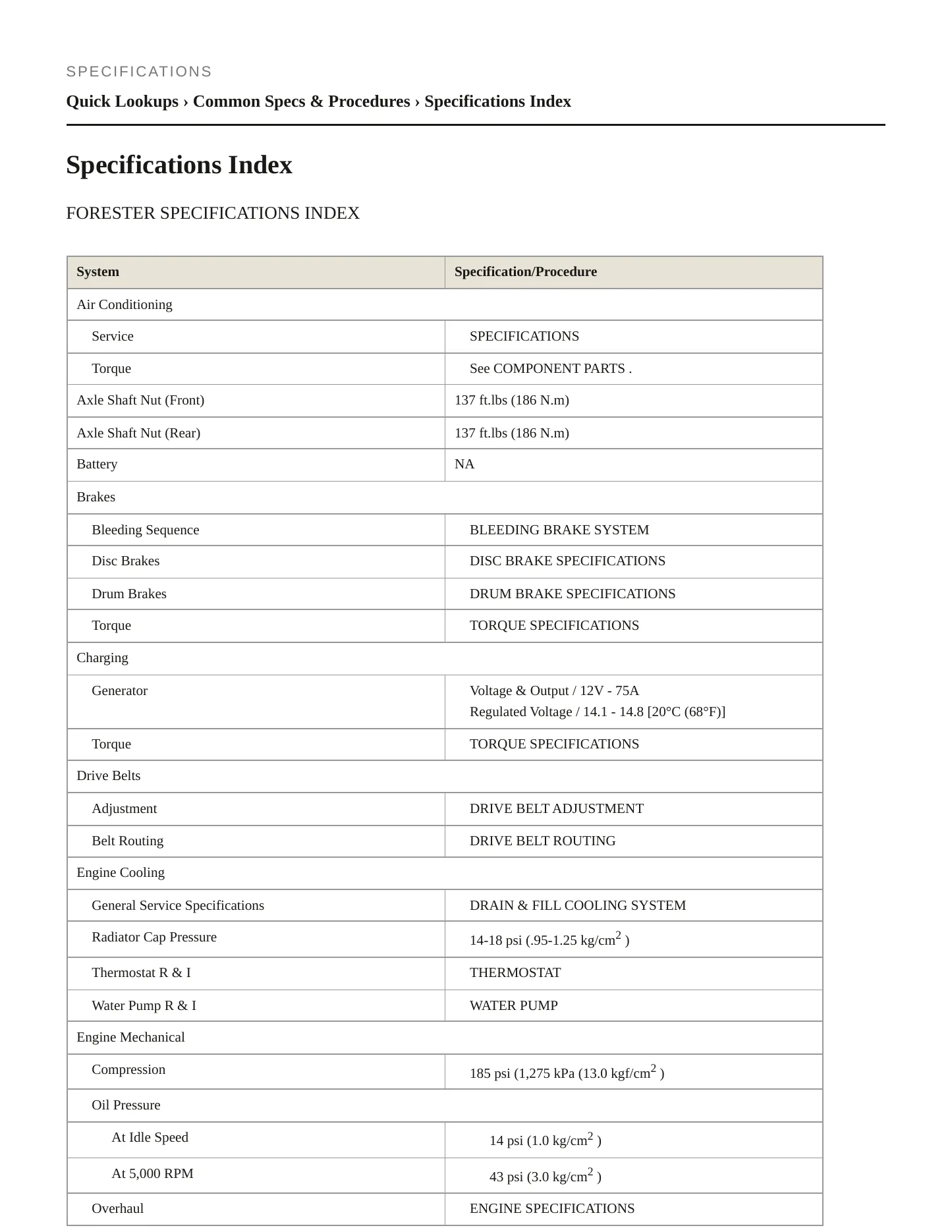 2000 Subaru Forester Service and Repair Manual preview page 2