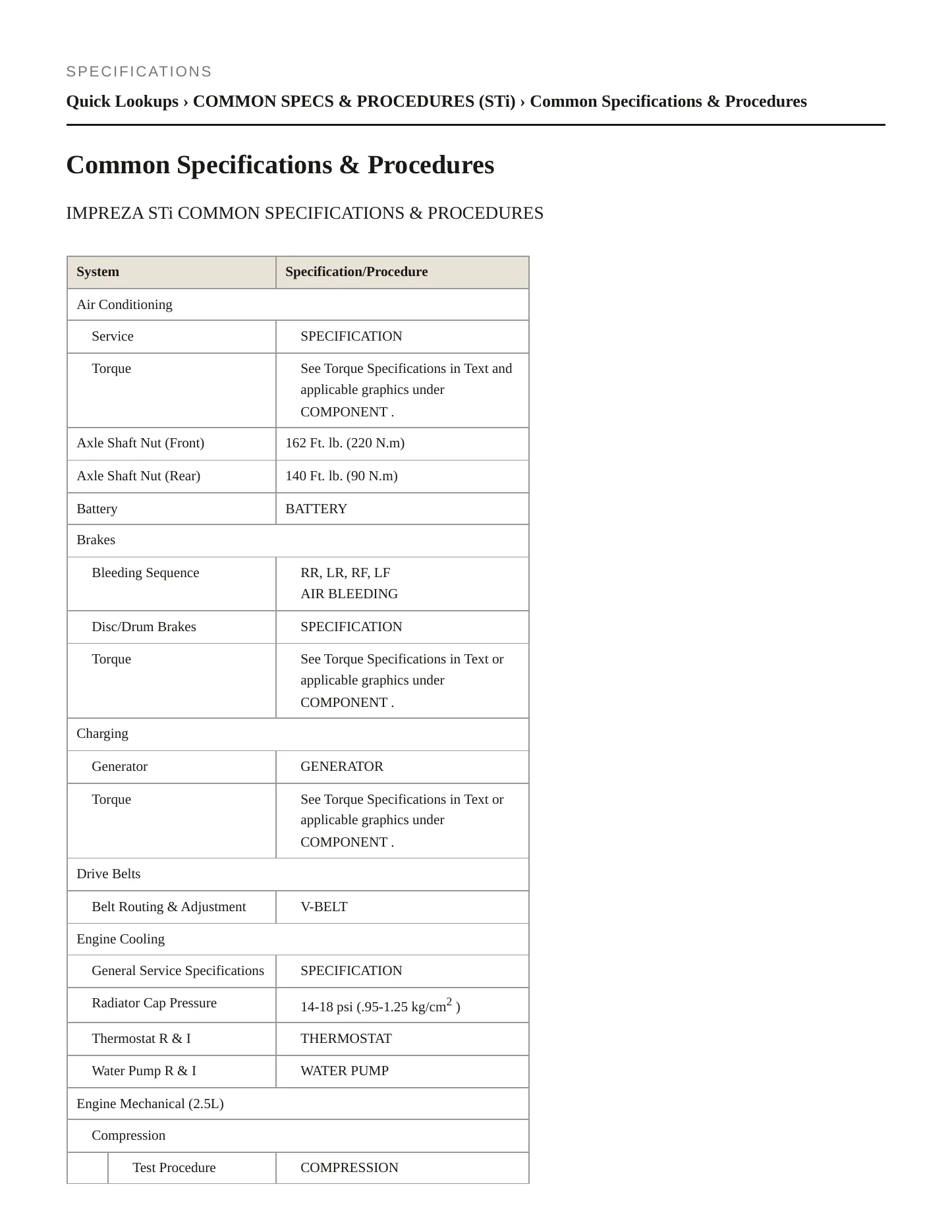 2011 Subaru Impreza Service and Repair Manual preview page 2