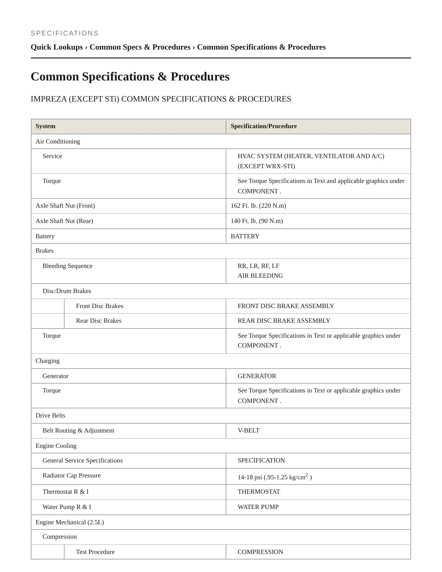 2012 Subaru Impreza Service and Repair Manual preview page 2
