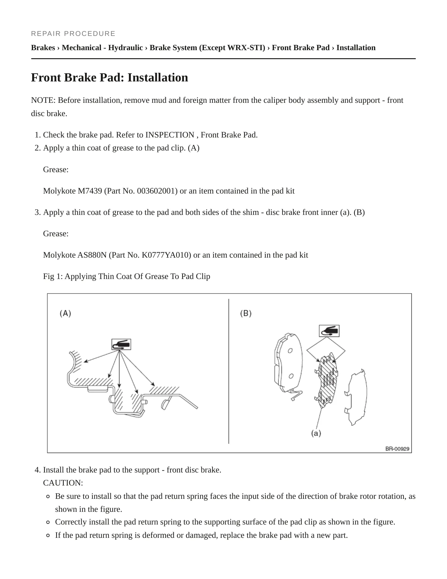 2012 Subaru Impreza Service and Repair Manual preview page 4