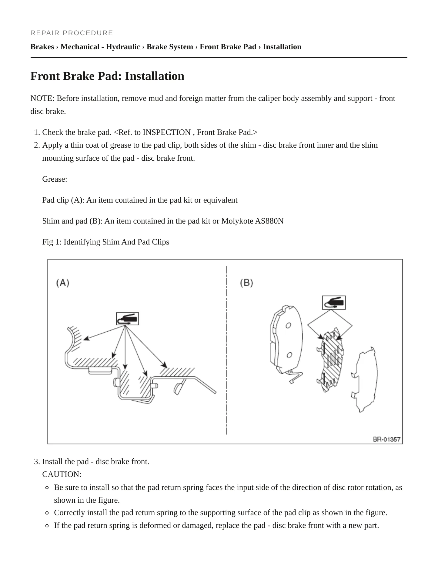 2015 Subaru Legacy Service and Repair Manual preview page 6
