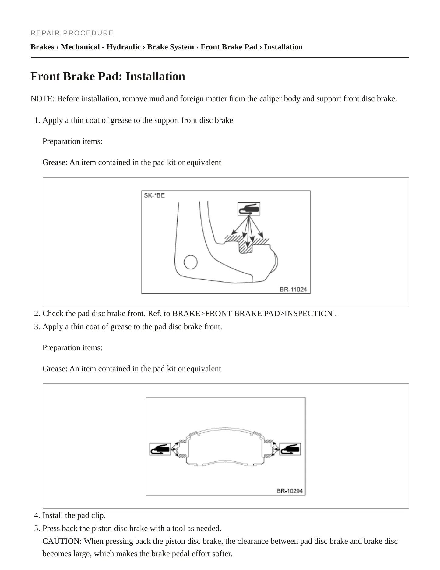2019 Subaru Forester Service and Repair Manual preview page 4