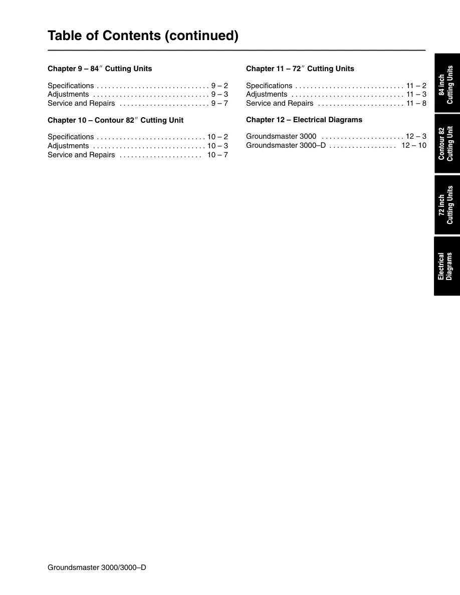 Toro Groundsmaster 3000 3000-D Mower Service & Repair Manual preview page 5