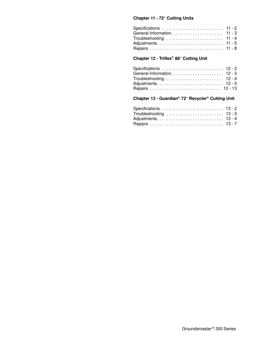 Toro Groundsmaster 345 Mower Service & Repair Manual preview page 4