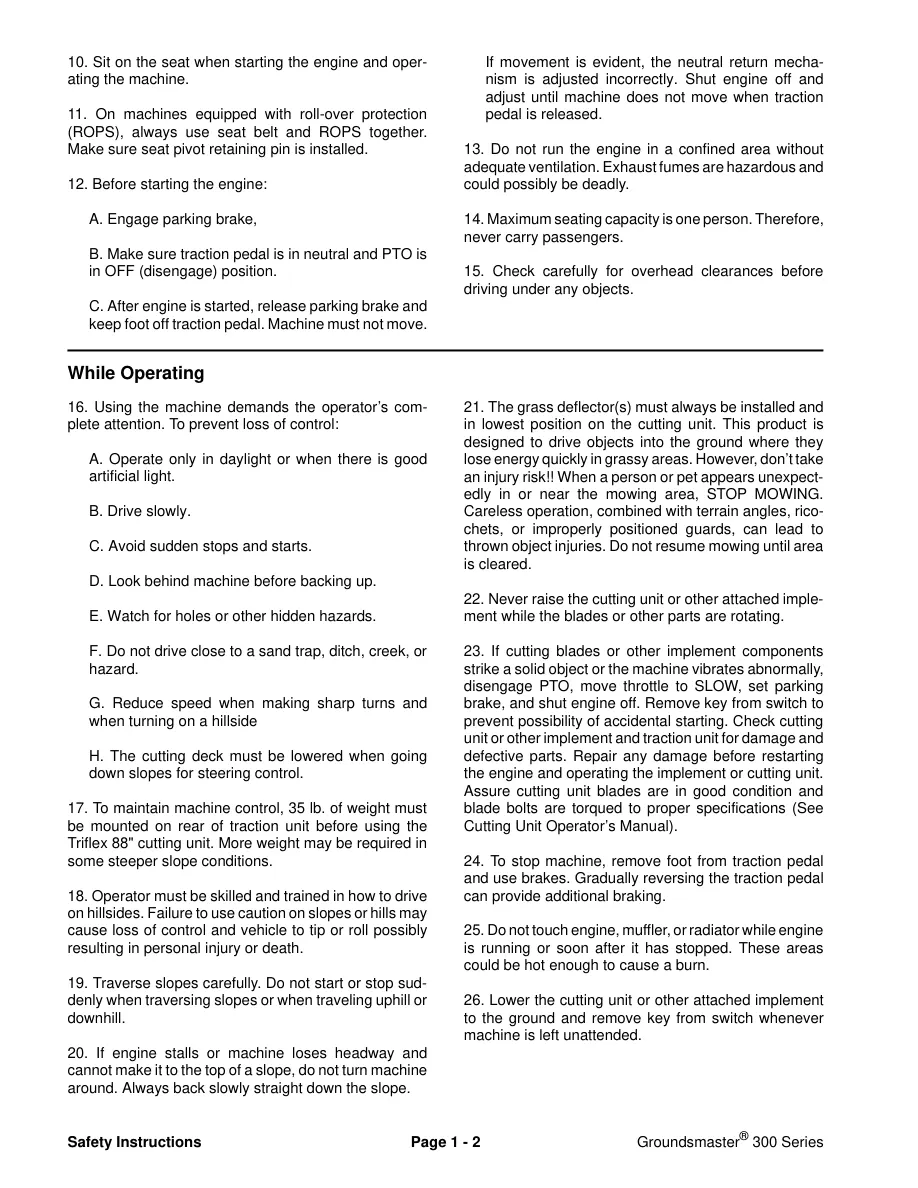 Toro Groundsmaster 345 Mower Service & Repair Manual preview page 6