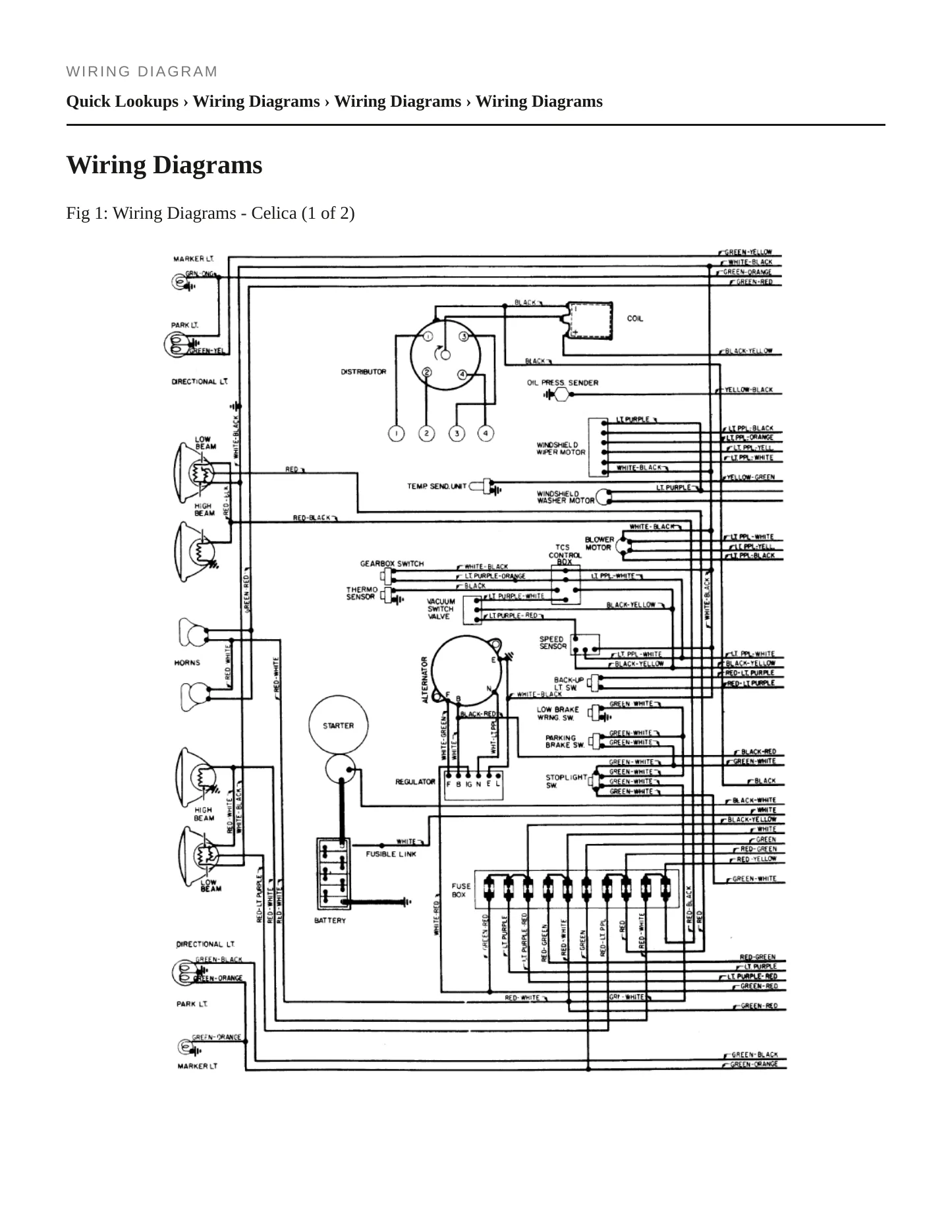 1973 Toyota Celica Service and Repair Manual preview page 5