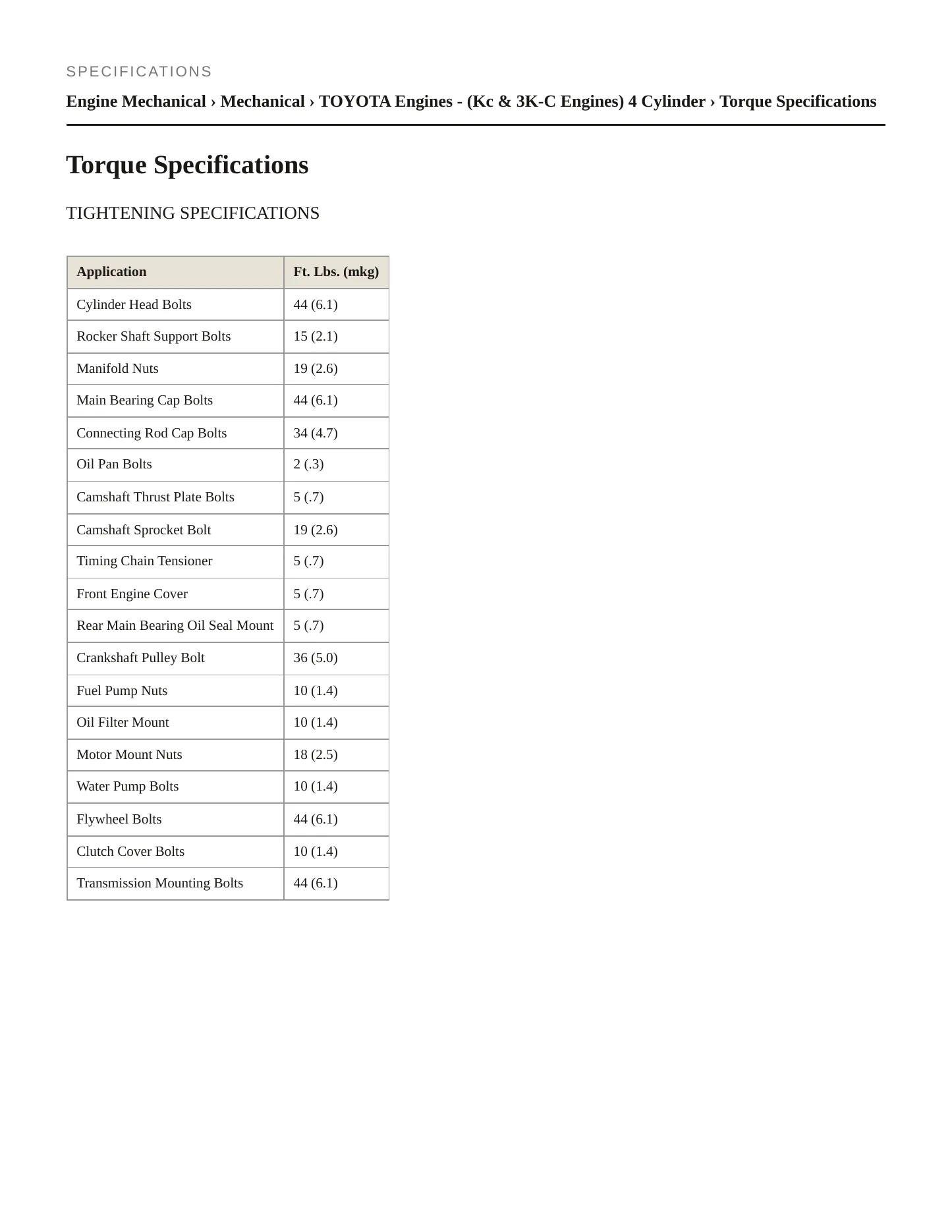 1973 Toyota Corolla Service and Repair Manual preview page 2