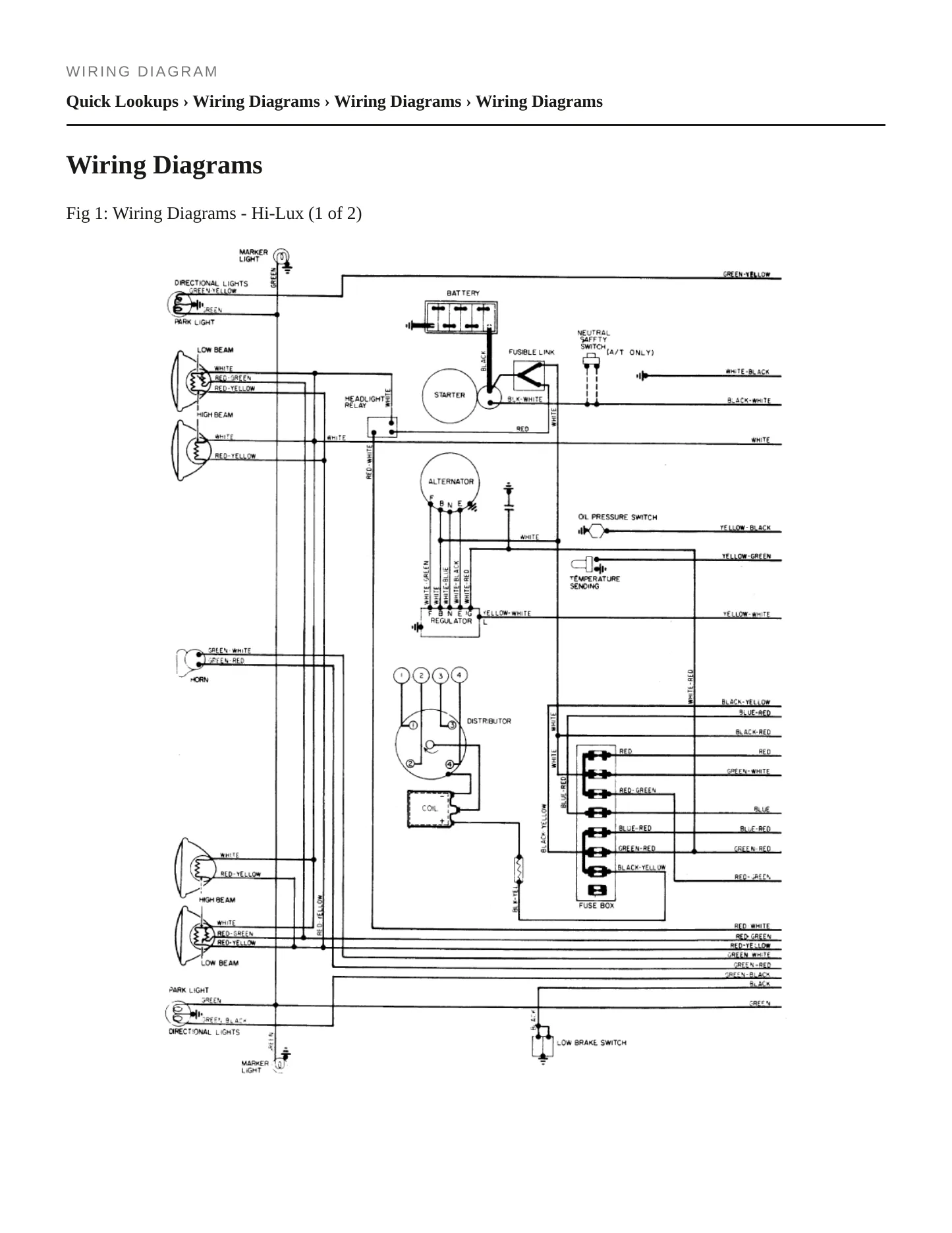 1974 Toyota Pickup Service and Repair Manual preview page 4