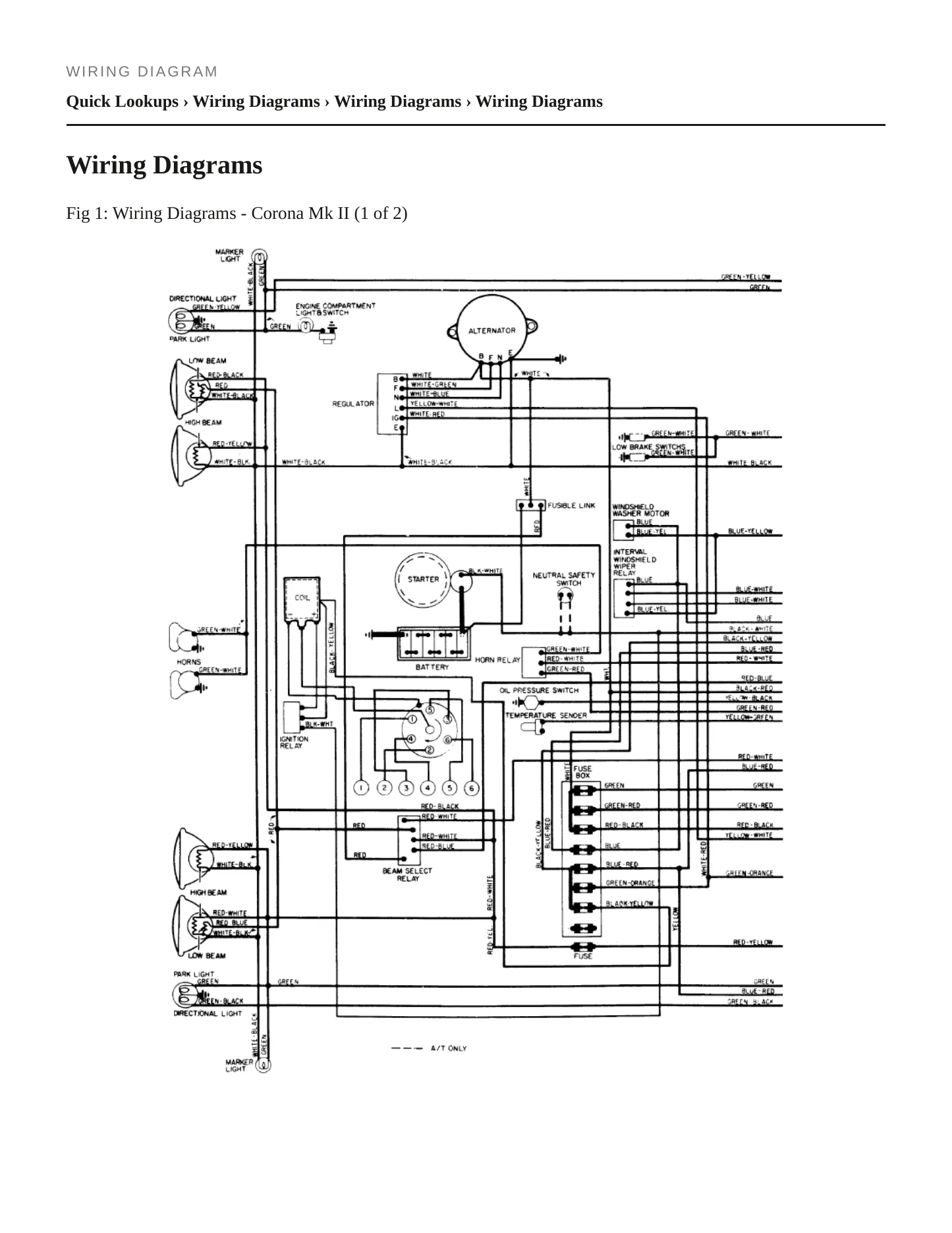1975 Toyota Corona Mark II Service and Repair Manual preview page 4