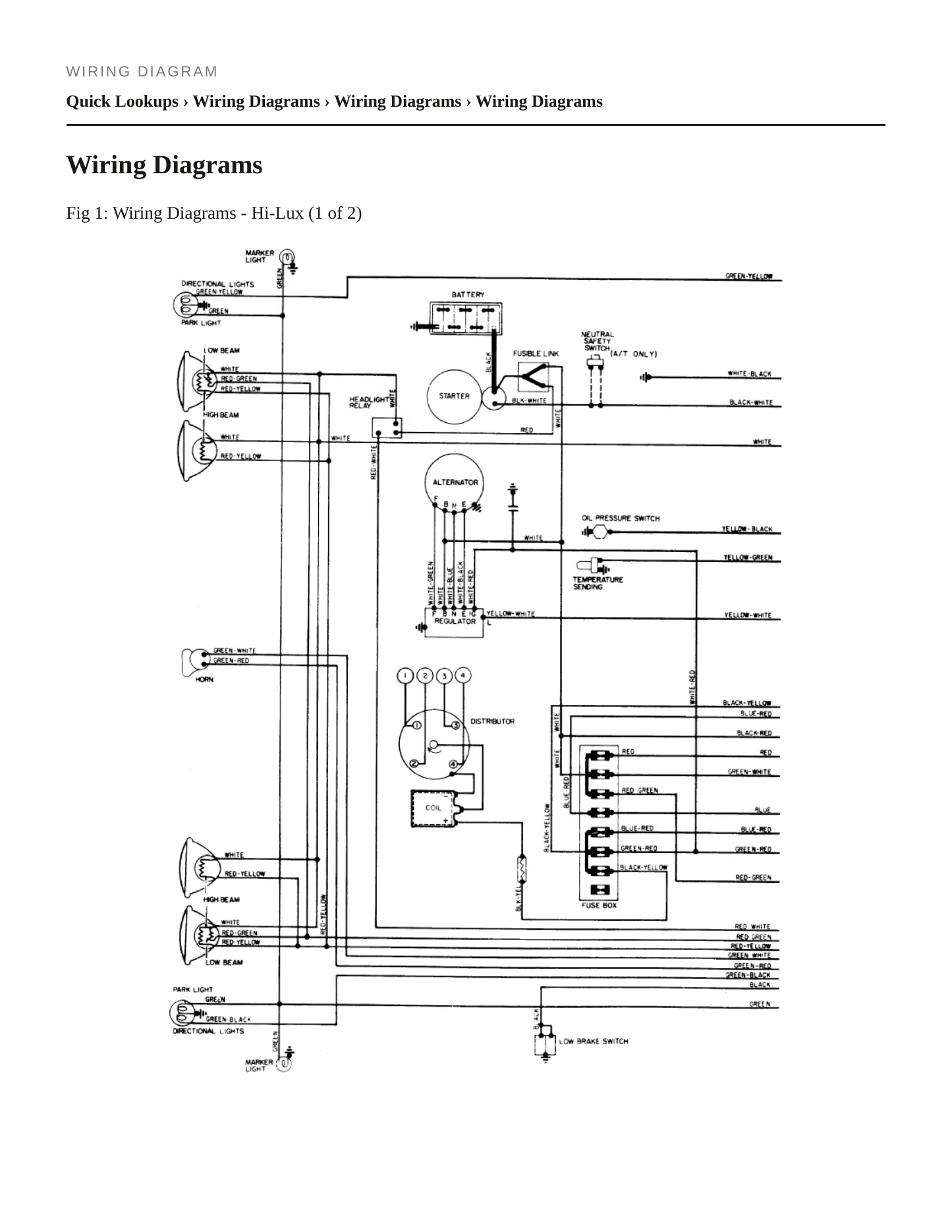 1975 Toyota Pickup Service and Repair Manual preview page 4