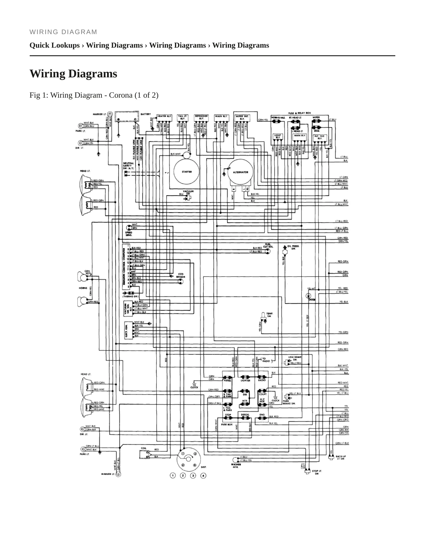 1980 Toyota Corona service manual page 6