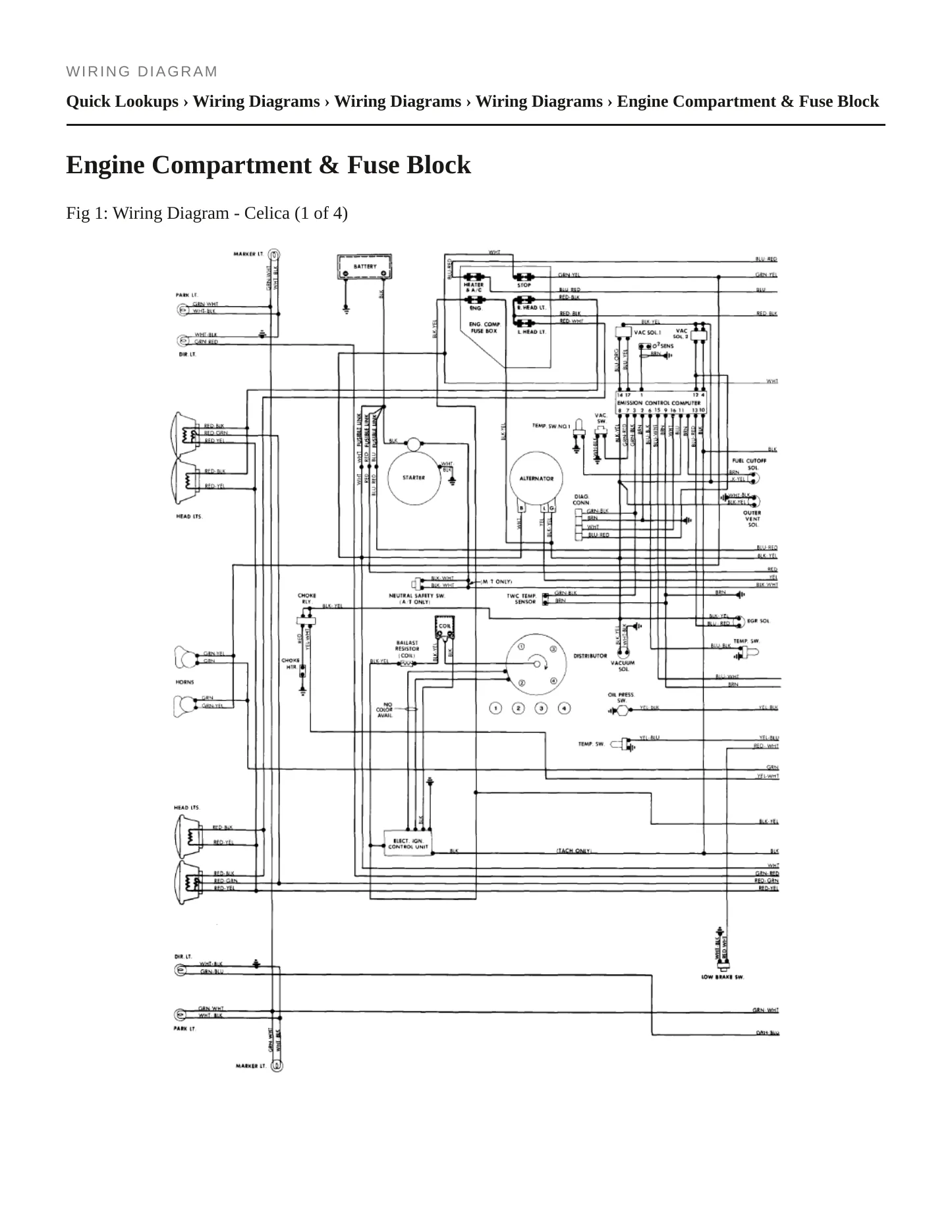 1981 Toyota Celica Service and Repair Manual preview page 7