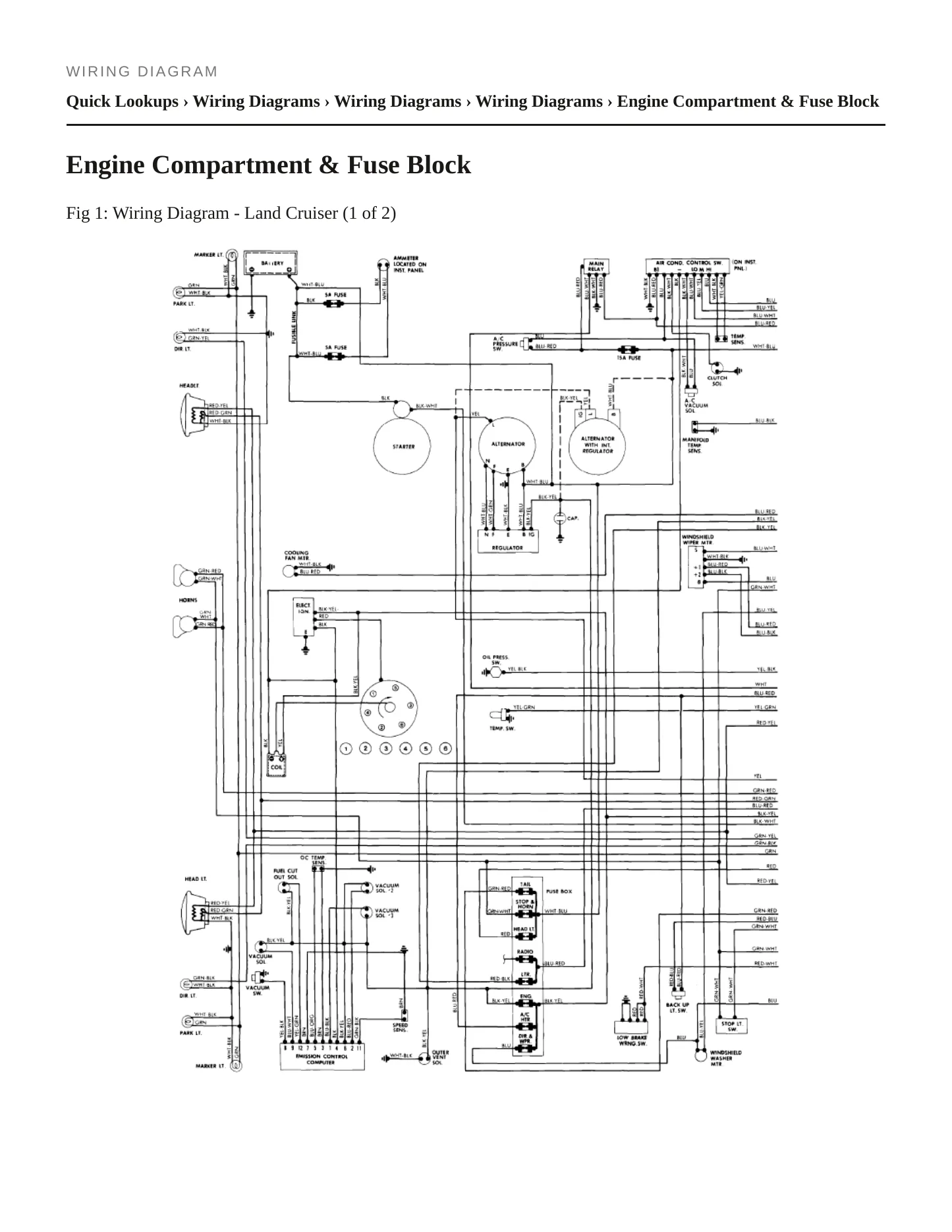 1981 Toyota Land Cruiser Service and Repair Manual preview page 7