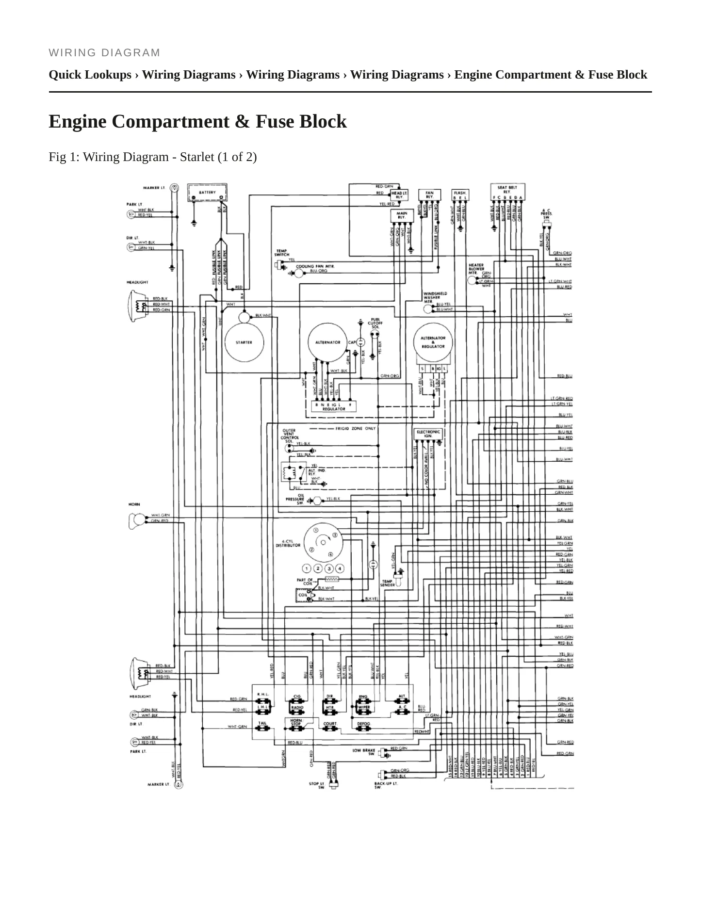 1981 Toyota Starlet Service and Repair Manual preview page 7