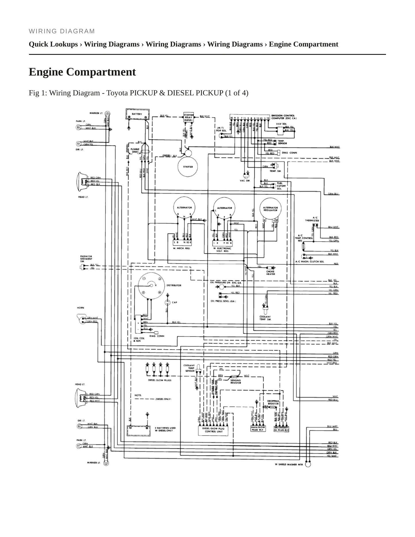 1982 Toyota Pickup Service and Repair Manual preview page 8