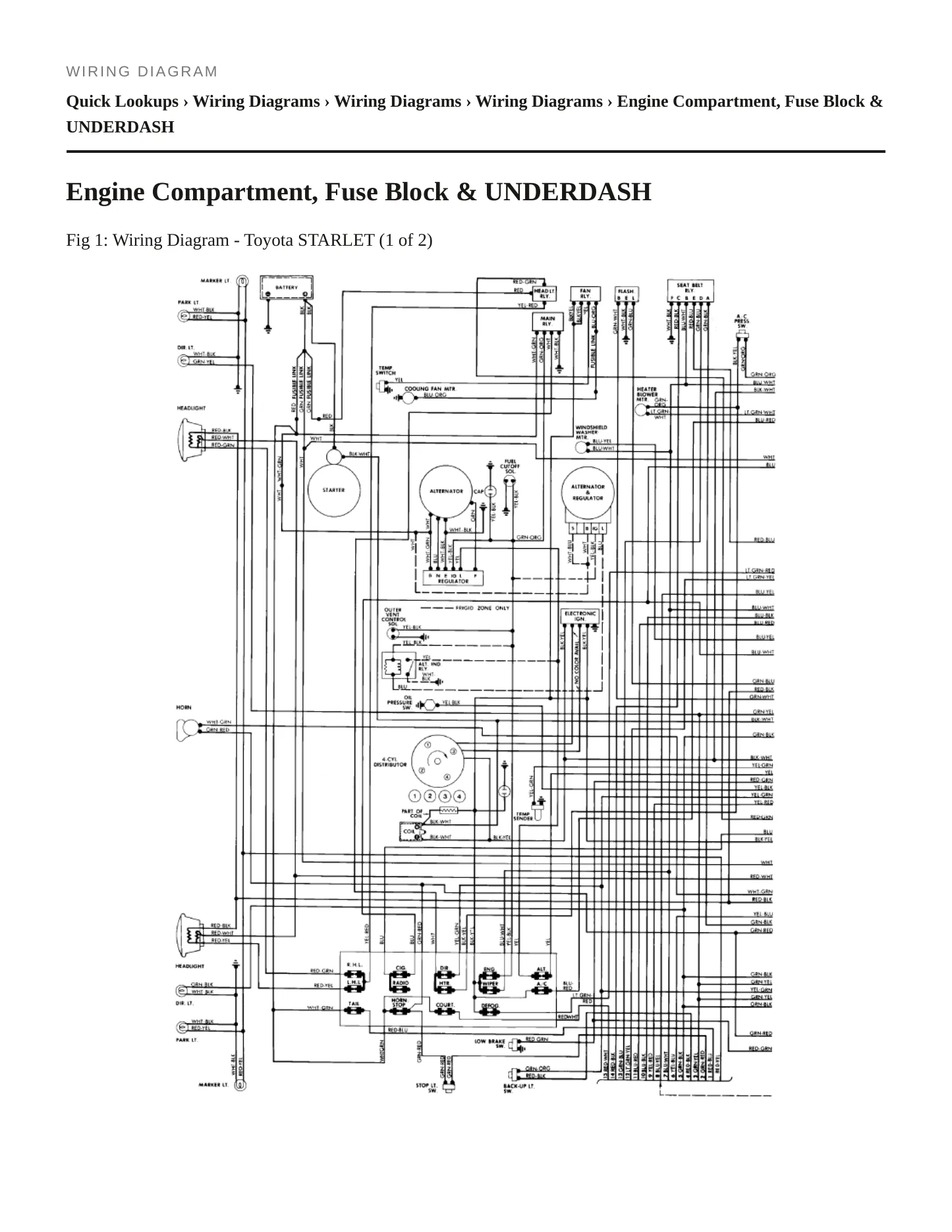 1982 Toyota Starlet Service and Repair Manual preview page 8