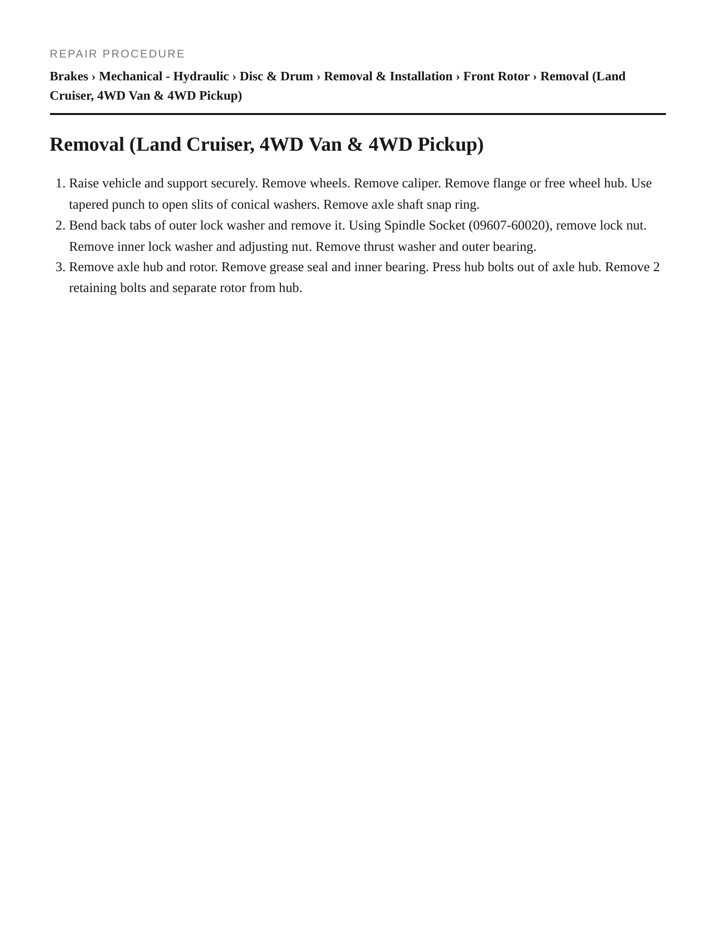 1987 Toyota Pickup service manual page 3