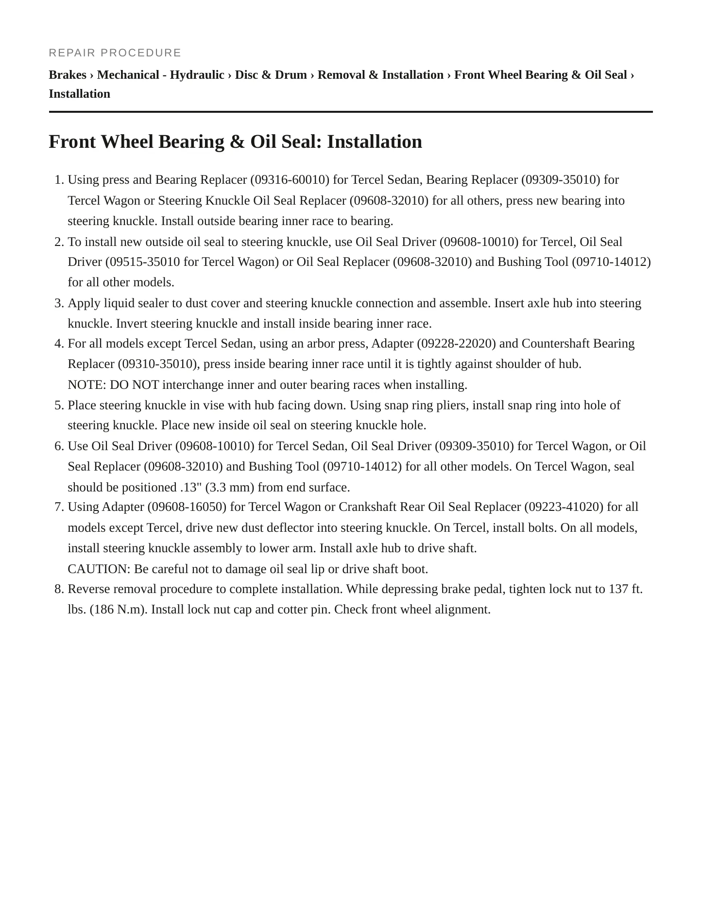 1988 Toyota Celica service manual page 3