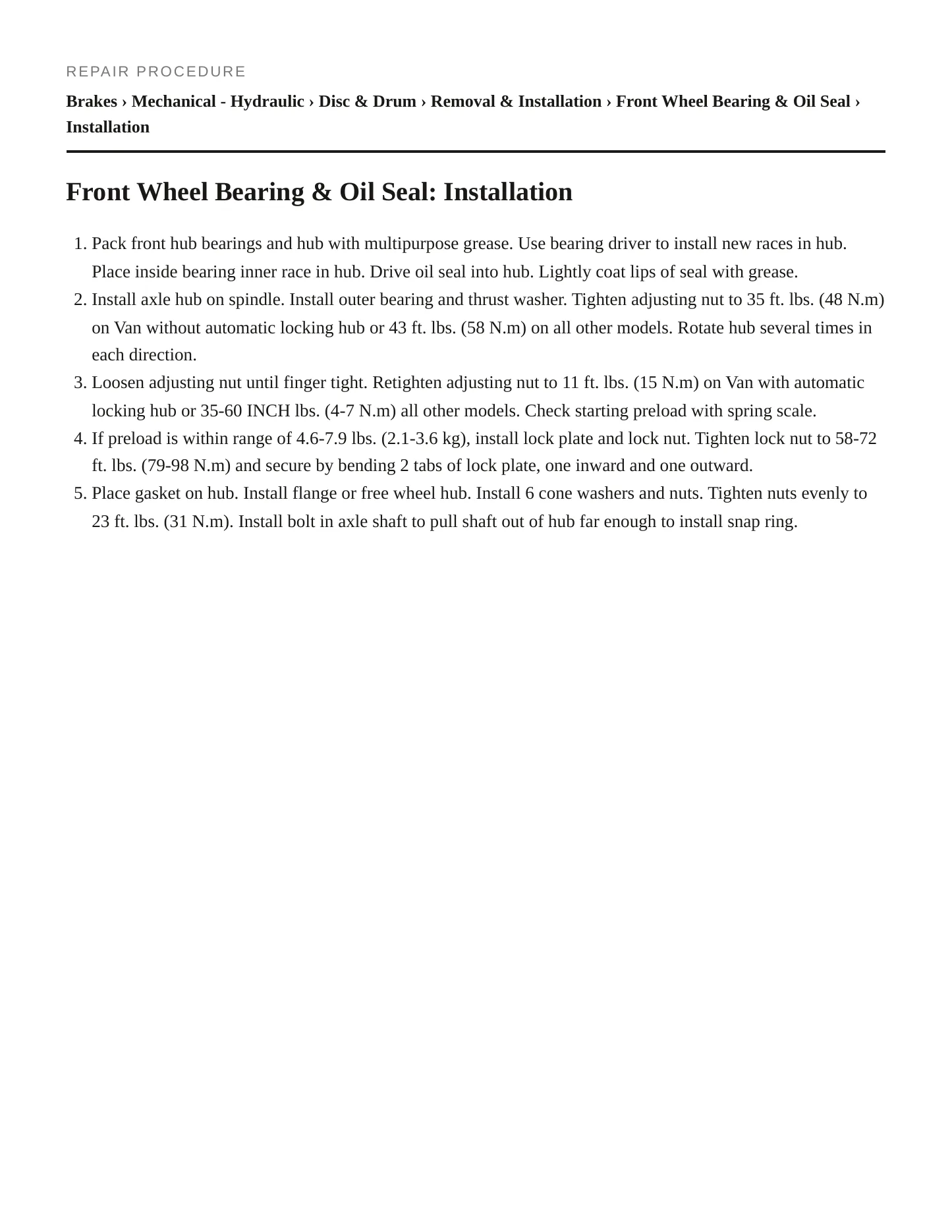 1989 Toyota Van Service and Repair Manual preview page 3