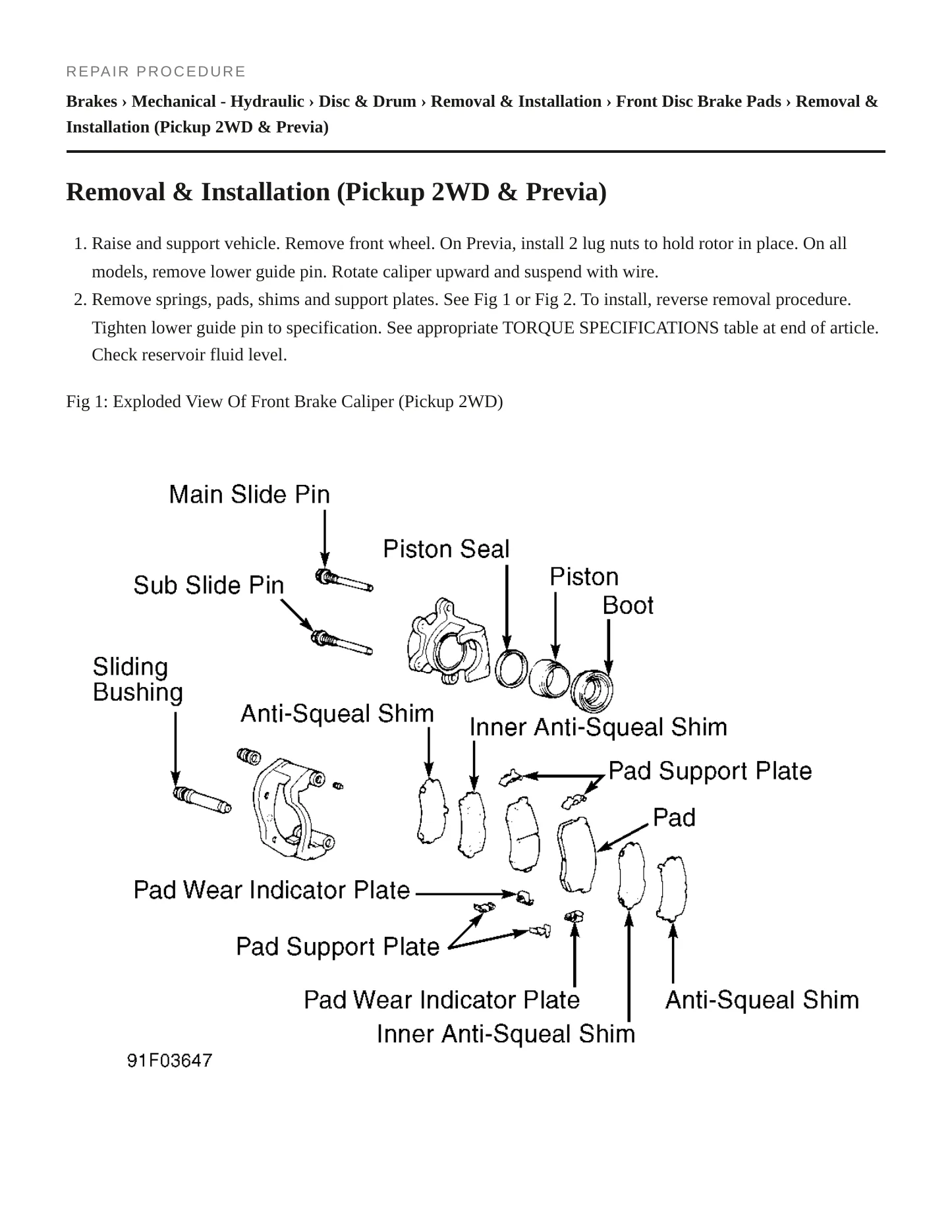 1992 Toyota Pickup service manual page 3