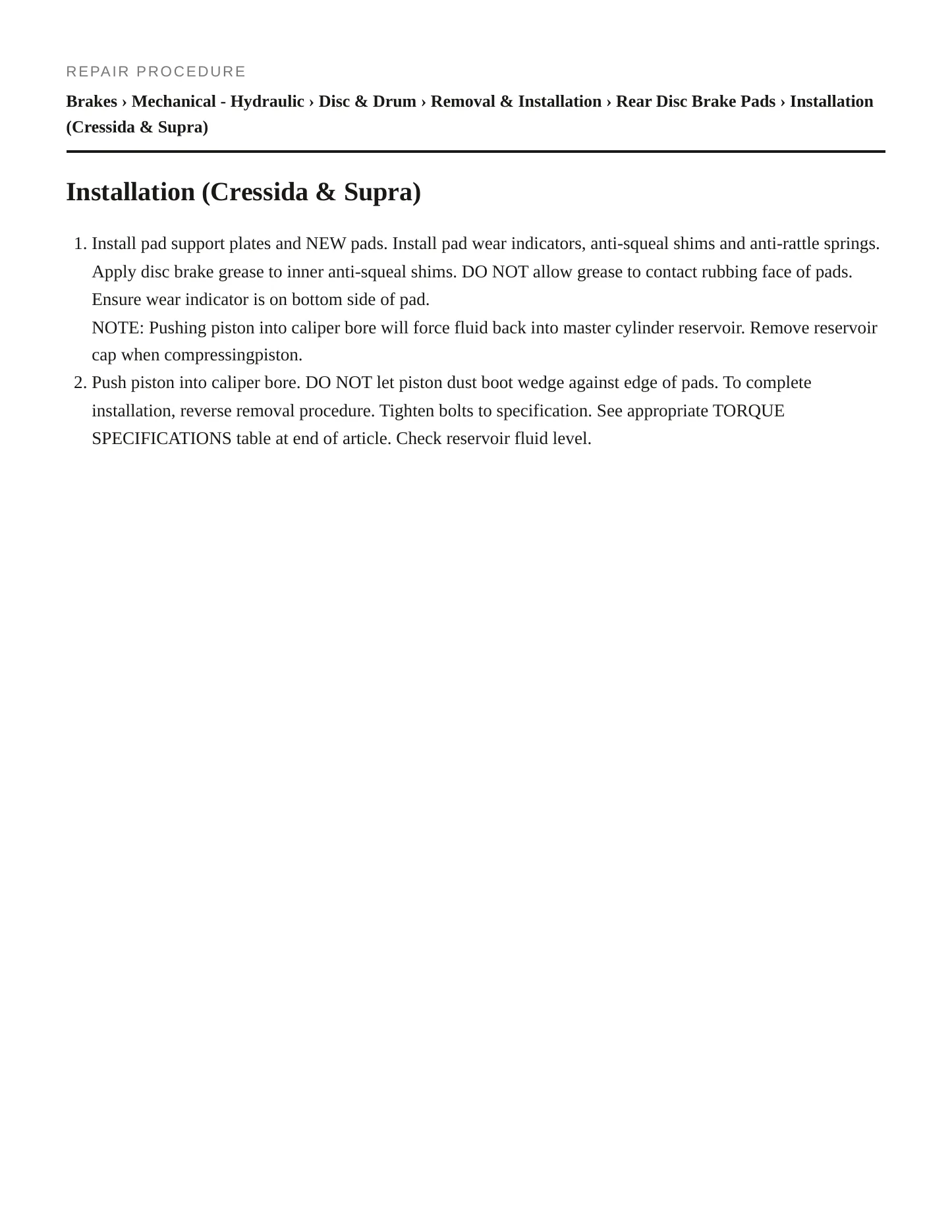 1992 Toyota Supra Service and Repair Manual preview page 3