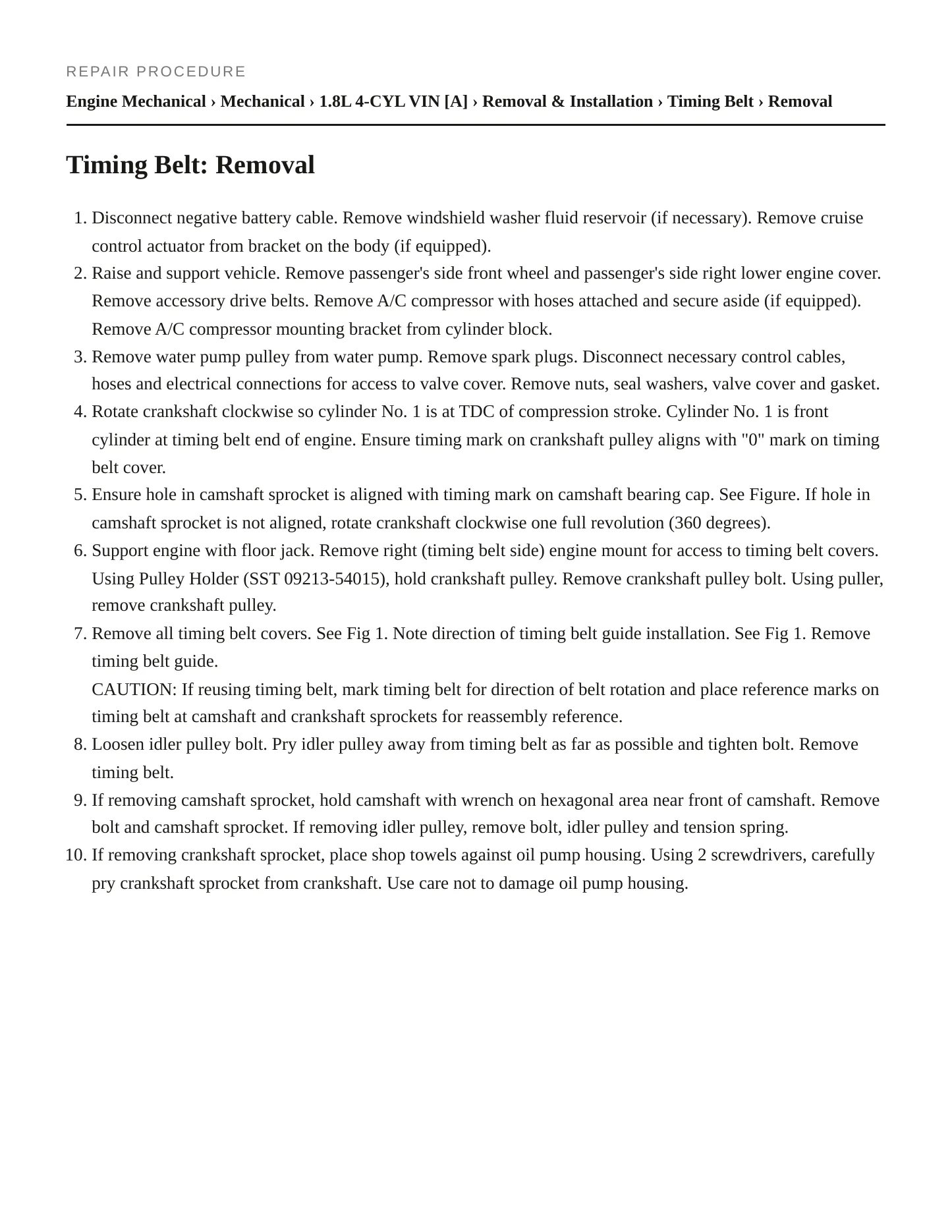 1994 Toyota Corolla Service and Repair Manual preview page 3