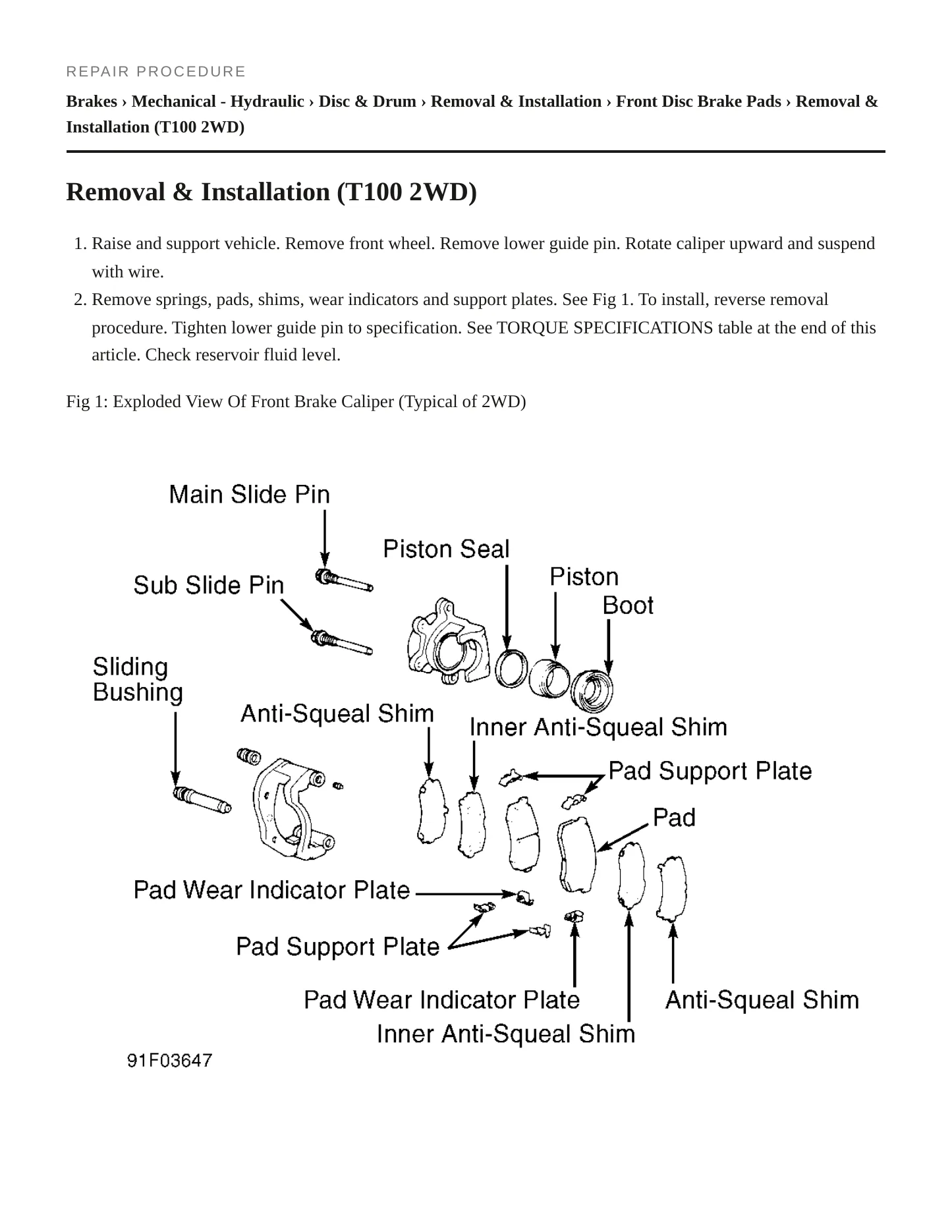 1994 Toyota T100 service manual page 3