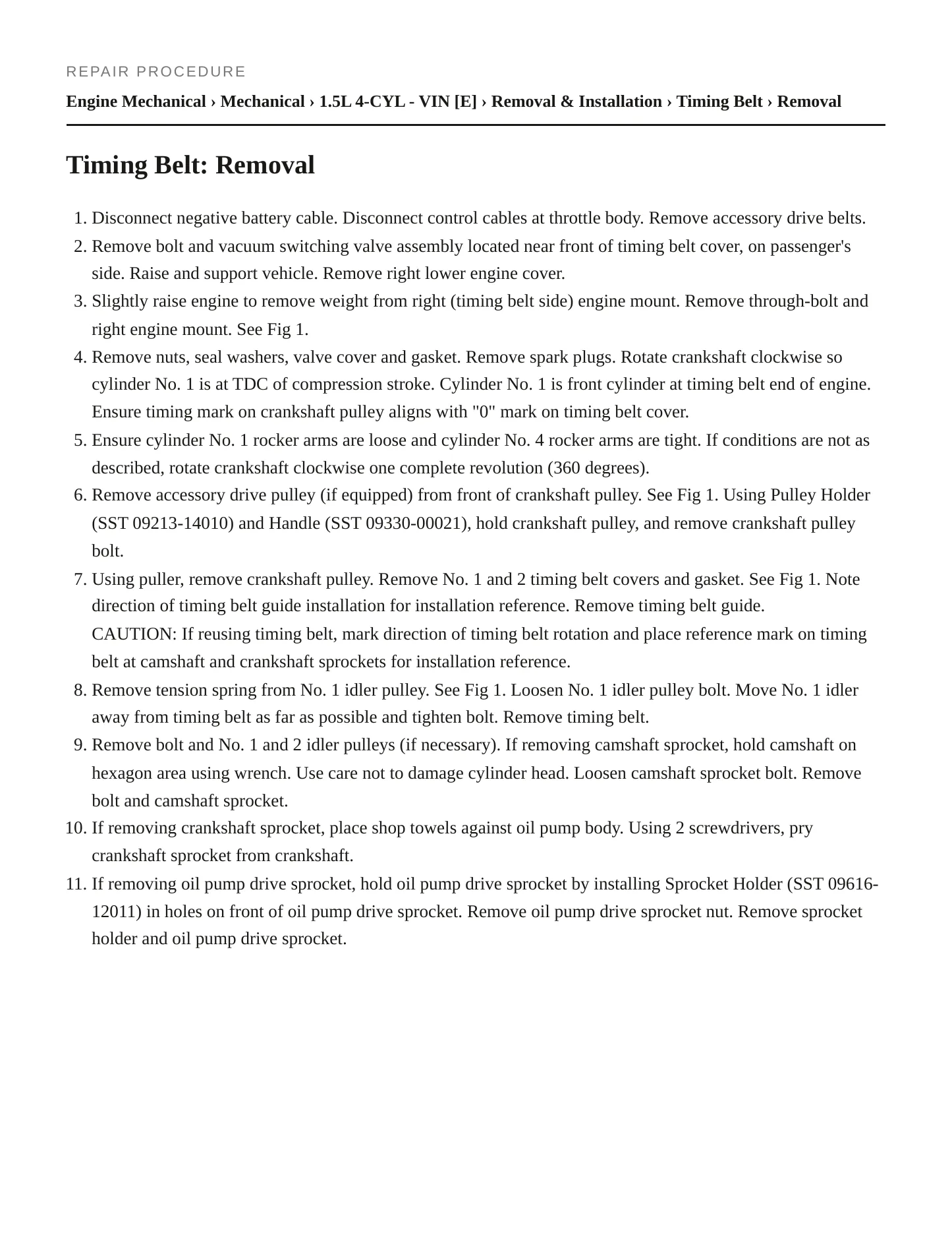 1994 Toyota Tercel Service and Repair Manual preview page 3