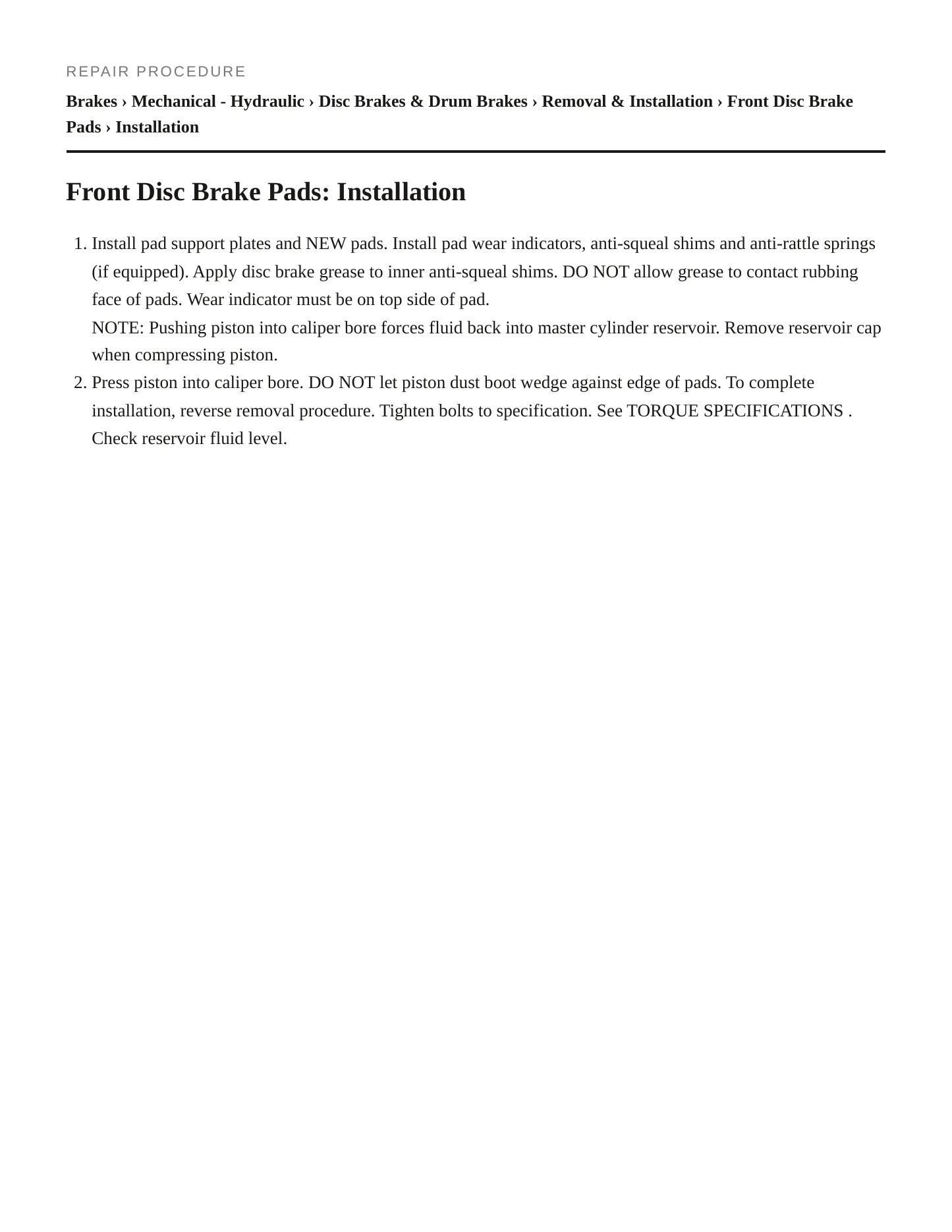 2001 Toyota Celica service manual page 4