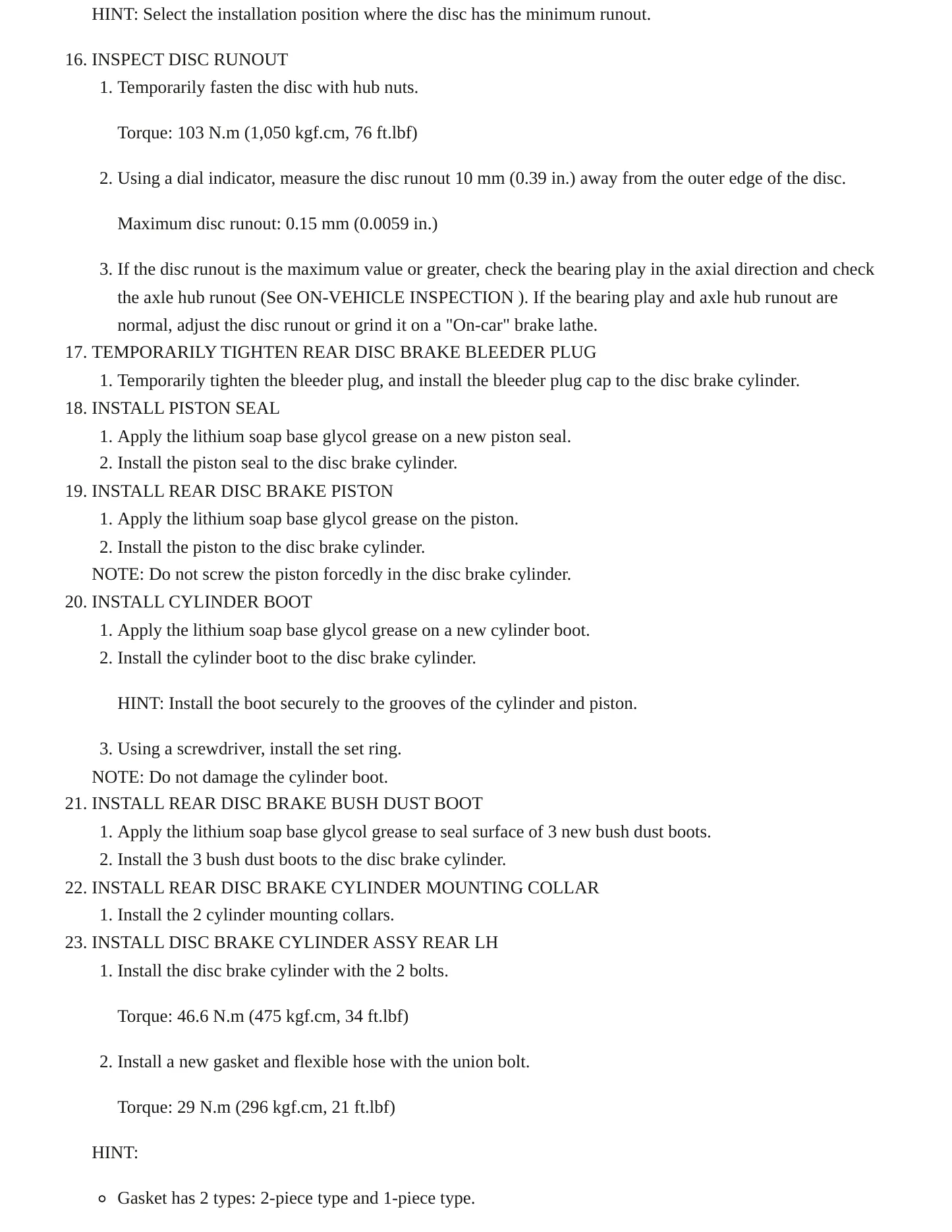 2004 Toyota Matrix Service and Repair Manual preview page 8