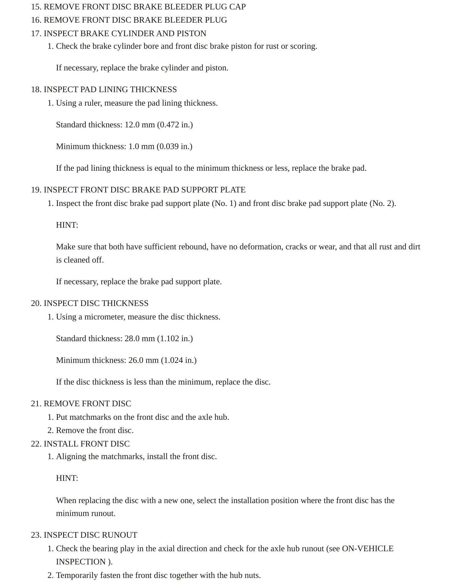 2005 Toyota Camry Service and Repair Manual preview page 11