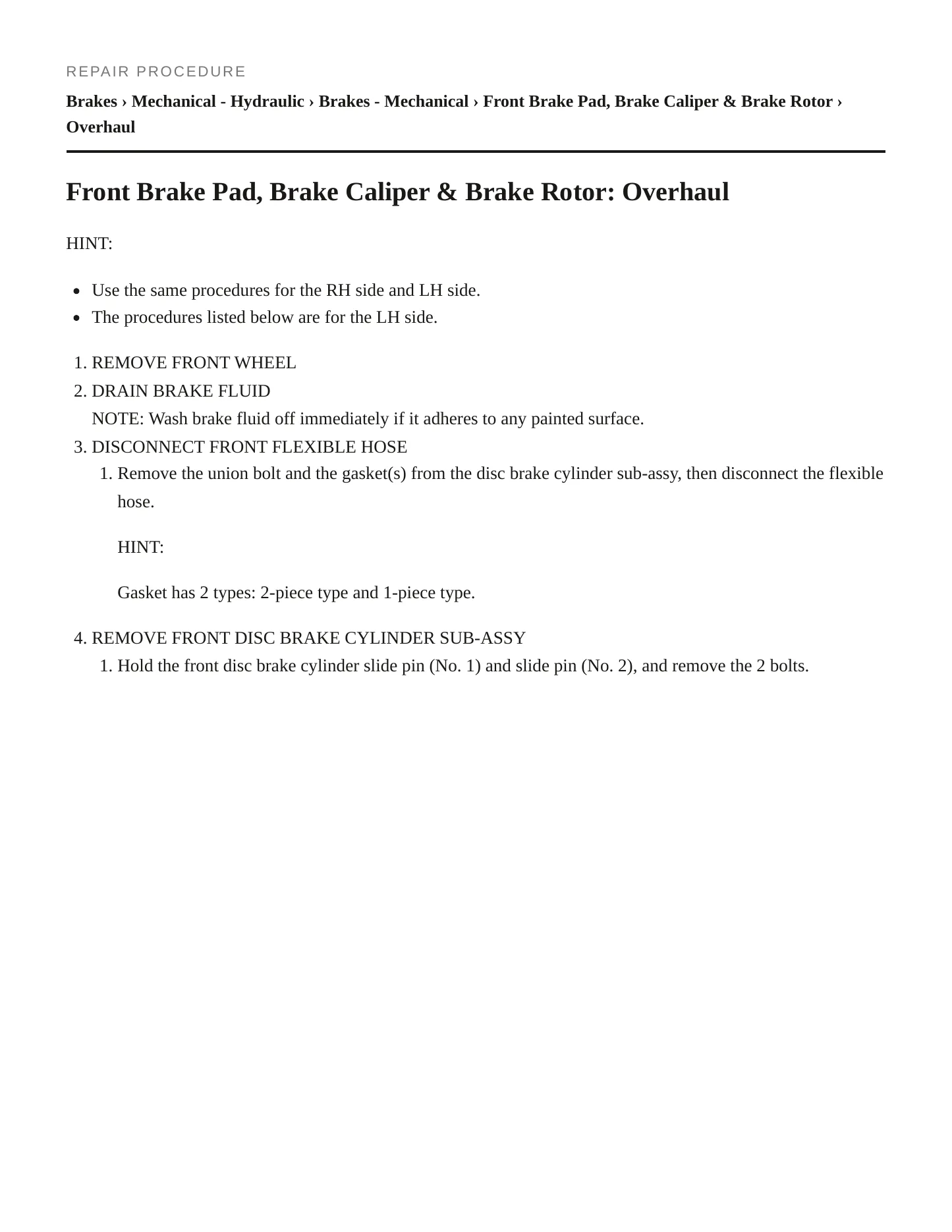 2005 Toyota Camry Service and Repair Manual preview page 5