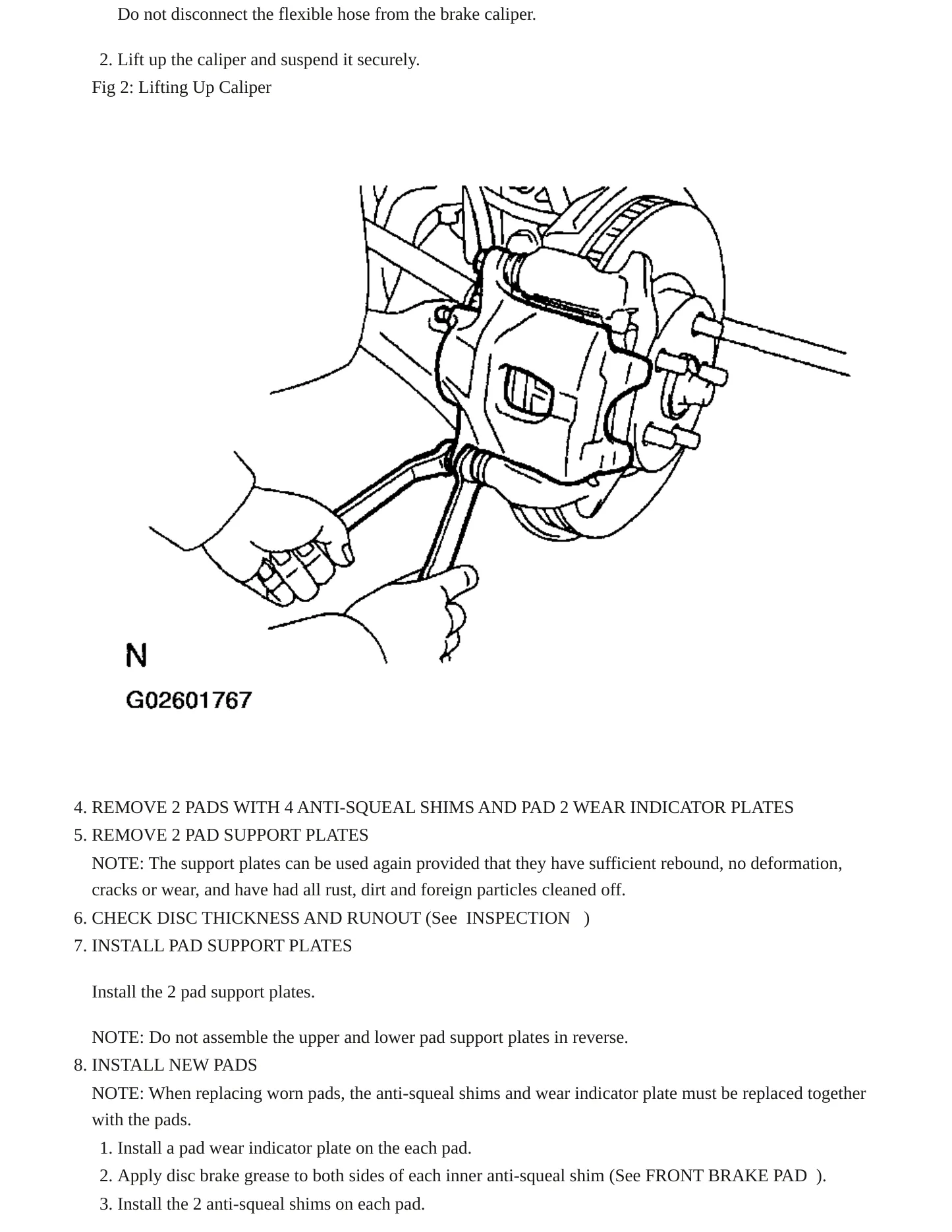 2005 Toyota Celica service manual page 6