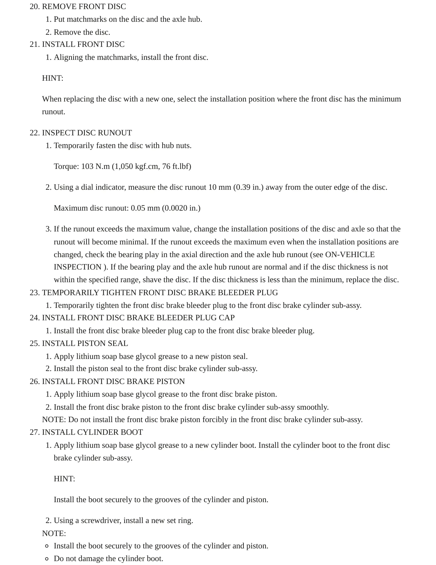 2005 Toyota Highlander Service and Repair Manual preview page 11