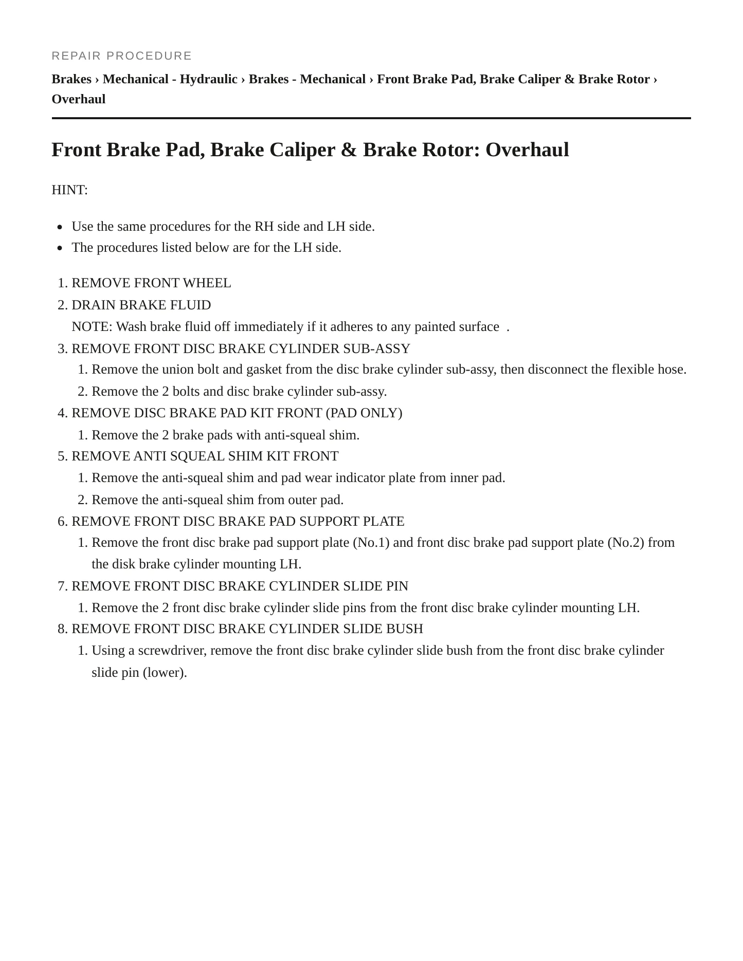 2005 Toyota Highlander Service and Repair Manual preview page 5