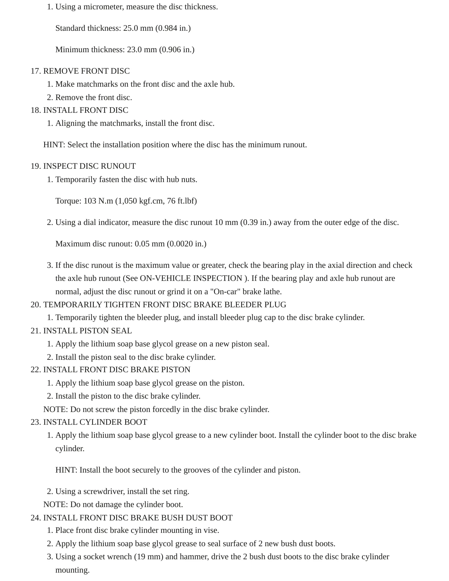 2005 Toyota Matrix Service and Repair Manual preview page 11