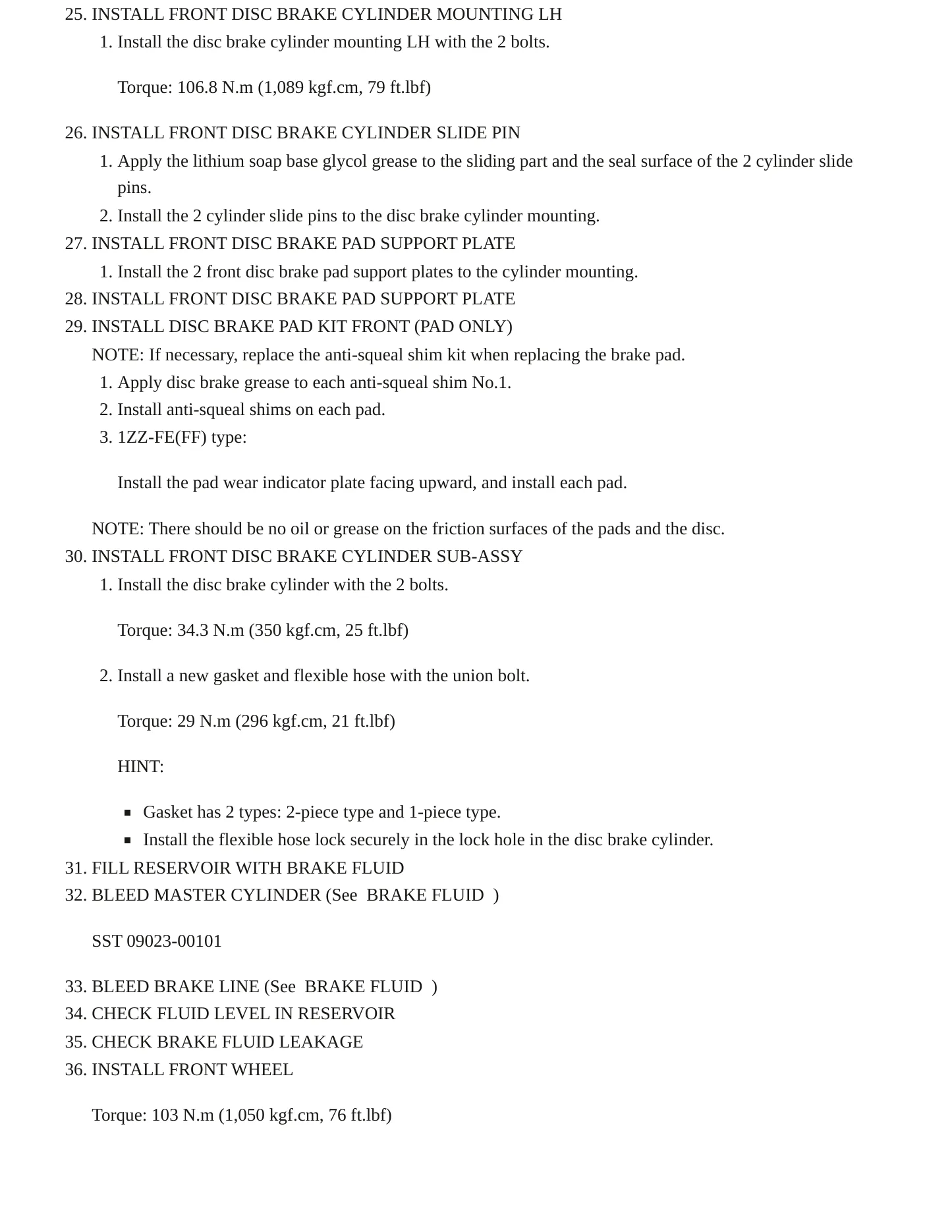2005 Toyota Matrix Service and Repair Manual preview page 12