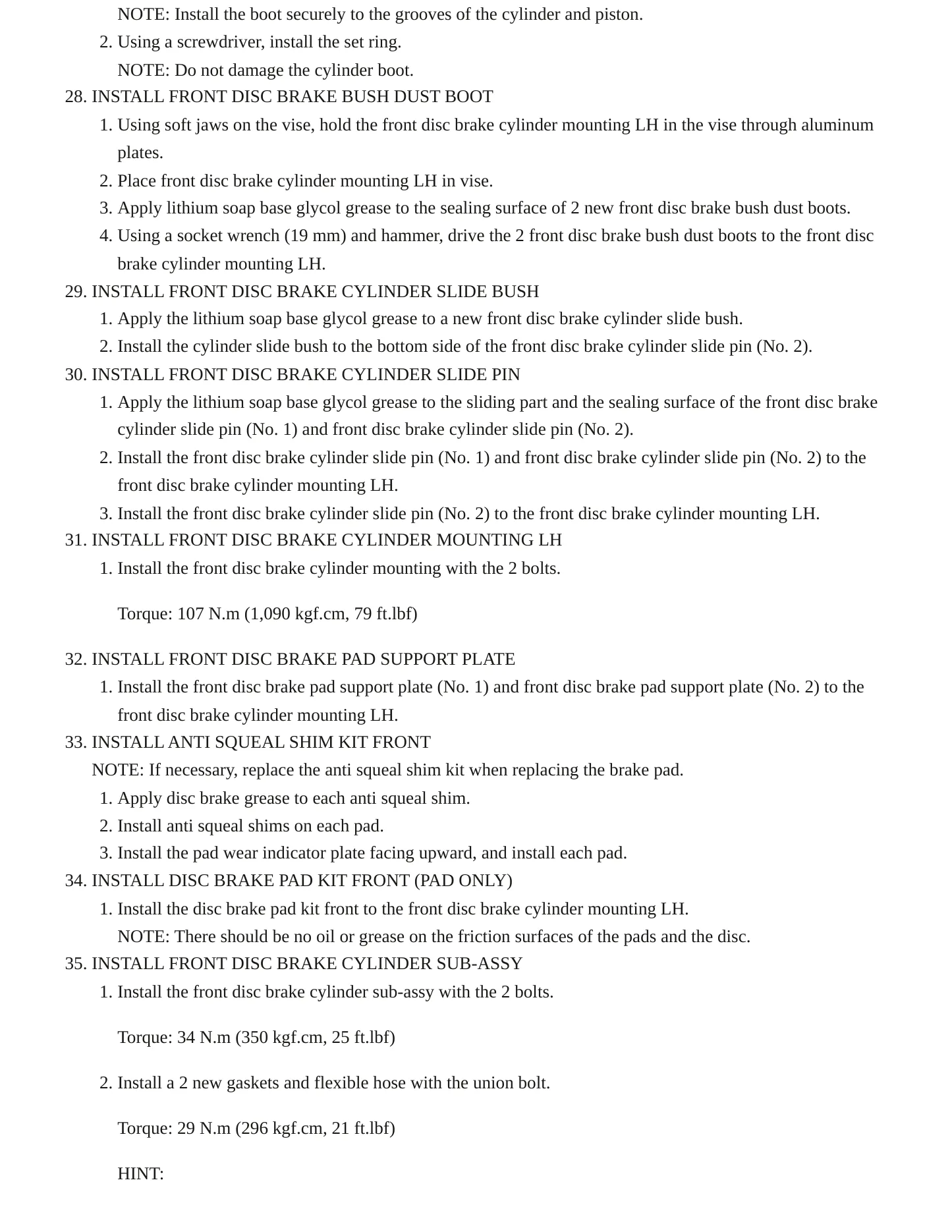 2005 Toyota Sienna Service and Repair Manual preview page 10