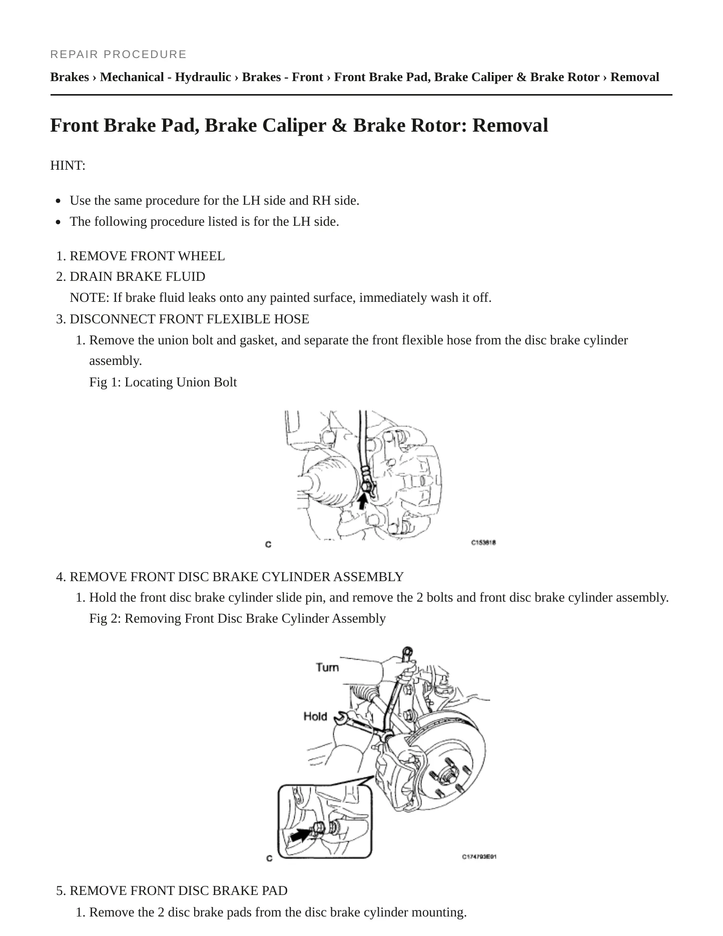 2009 Toyota Matrix Service and Repair Manual preview page 5