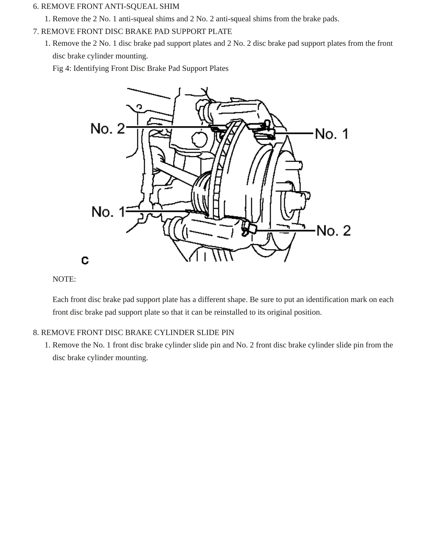 2010 Toyota Matrix Service and Repair Manual preview page 7