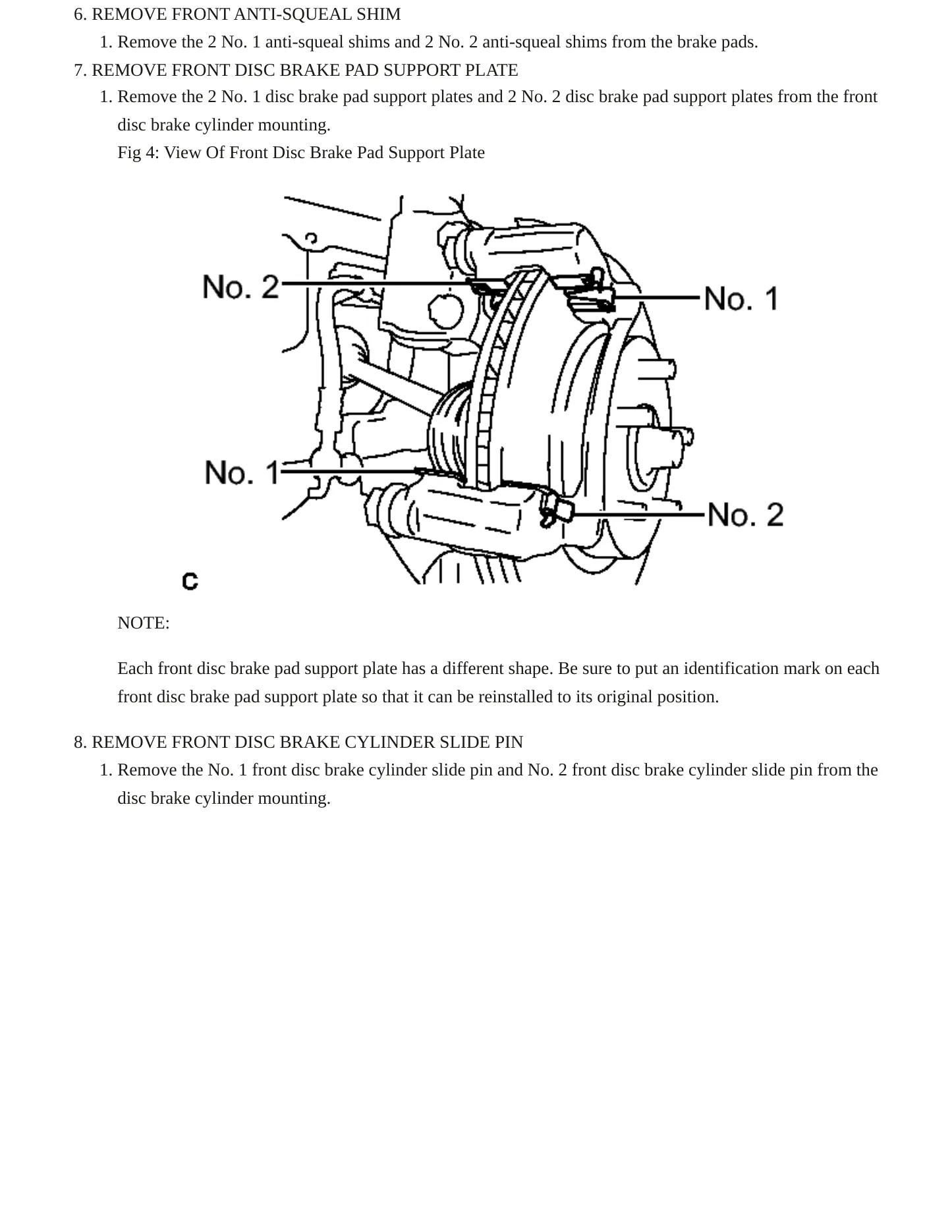 2011 Toyota Matrix Service and Repair Manual preview page 7