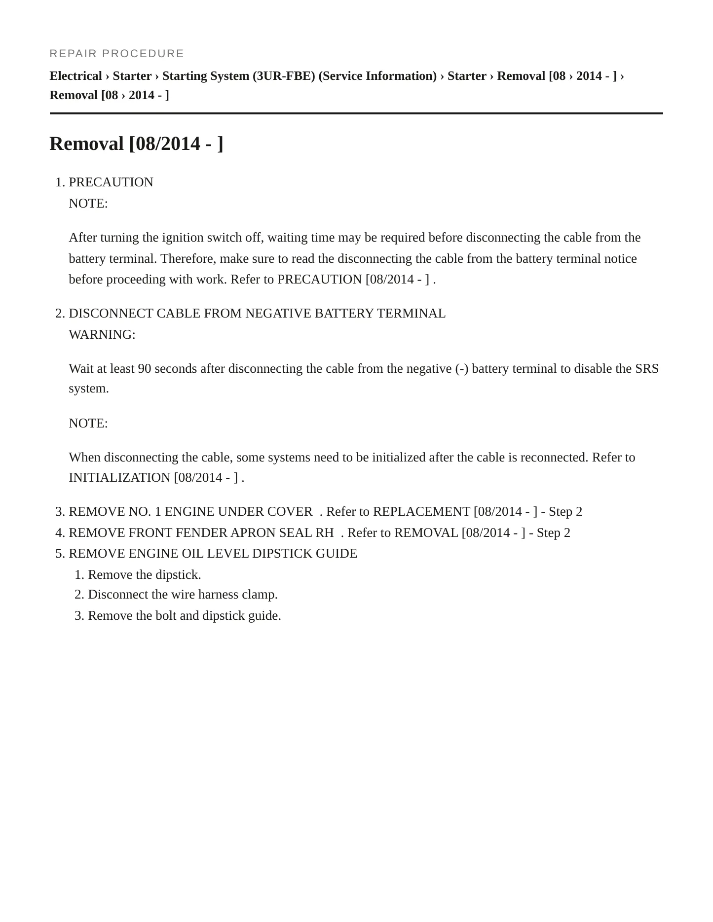 2015 Toyota Sequoia Service and Repair Manual preview page 5