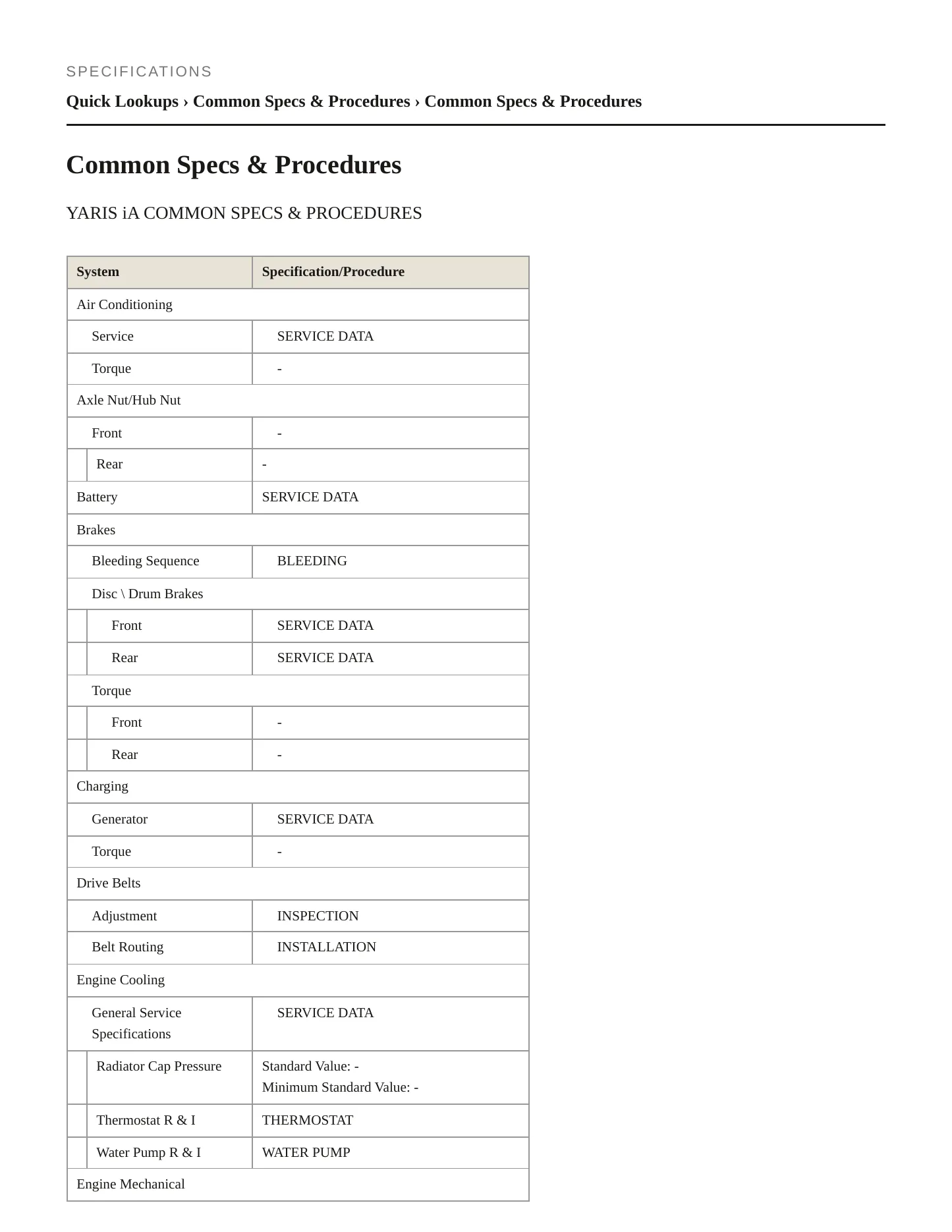 2018 Toyota Yaris iA Service and Repair Manual preview page 2