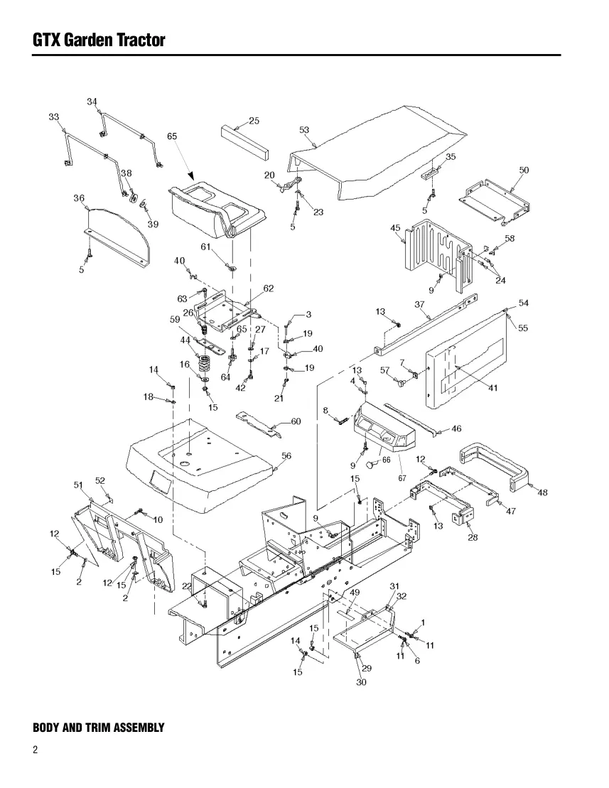 Troy Bilt Troybilt 1998 - 2001 GTX 16 18 20 Riding Mower Parts Manual preview page 2